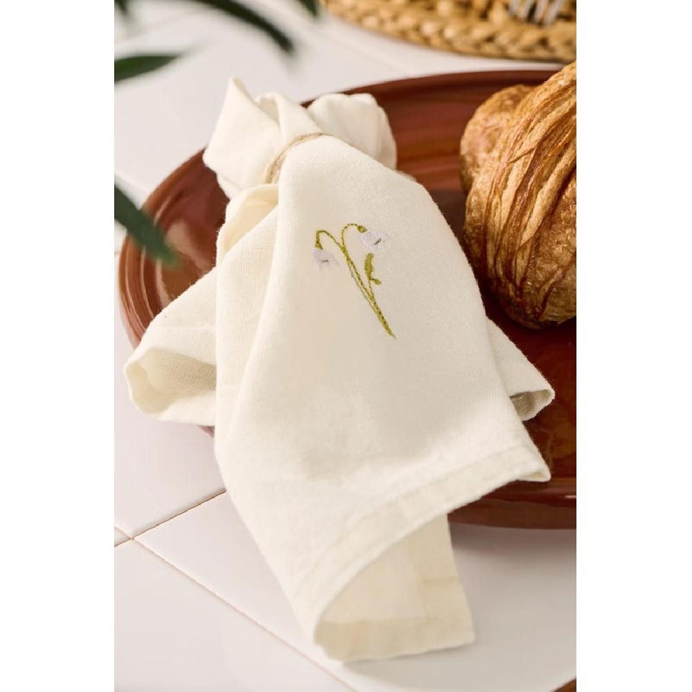 Ib Laursen Stoffserviette Ib Laursen Stoffserviette Flora Schneeglöckchen (40x40cm)