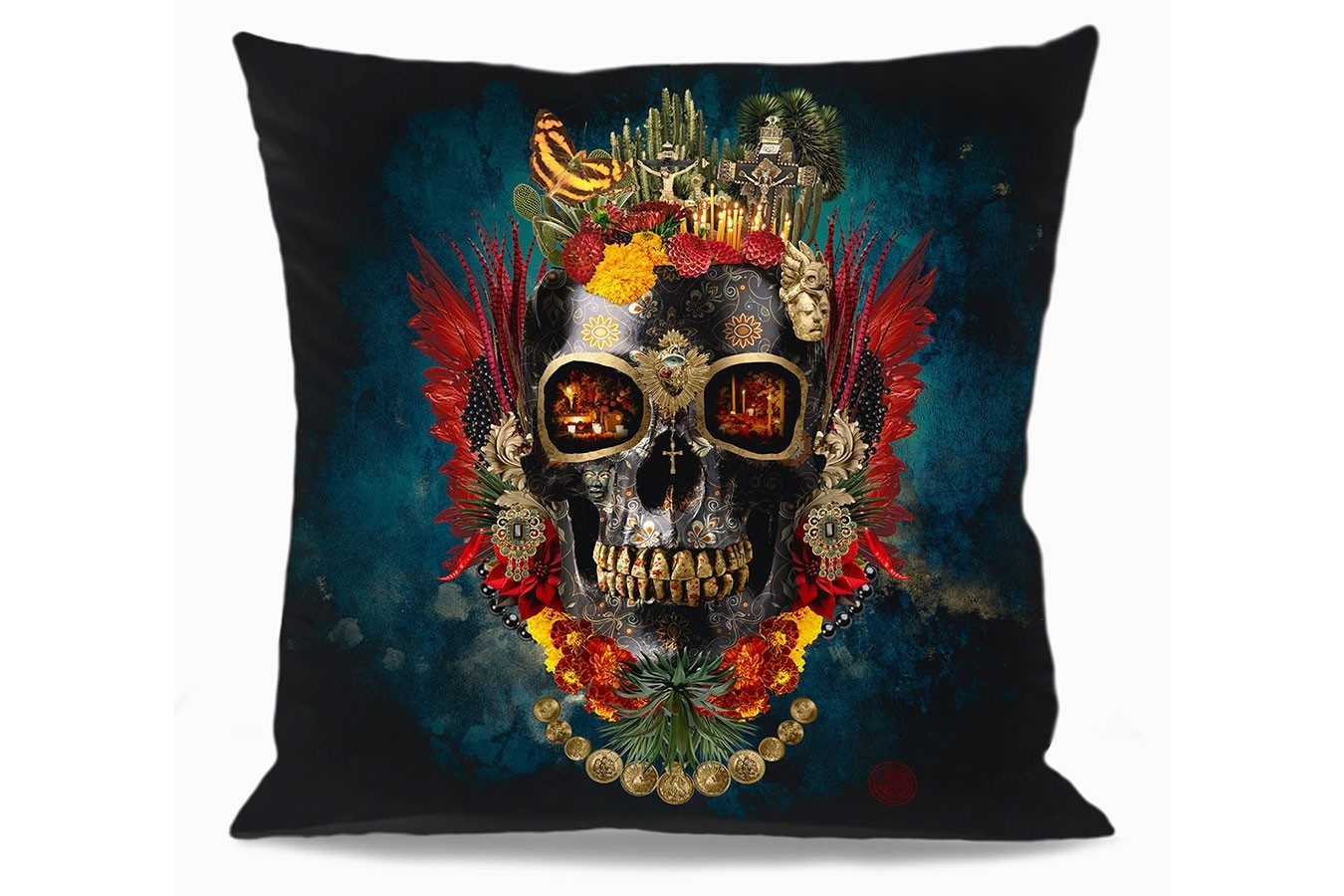 Dekokissen Kissenhülle Calavera 60