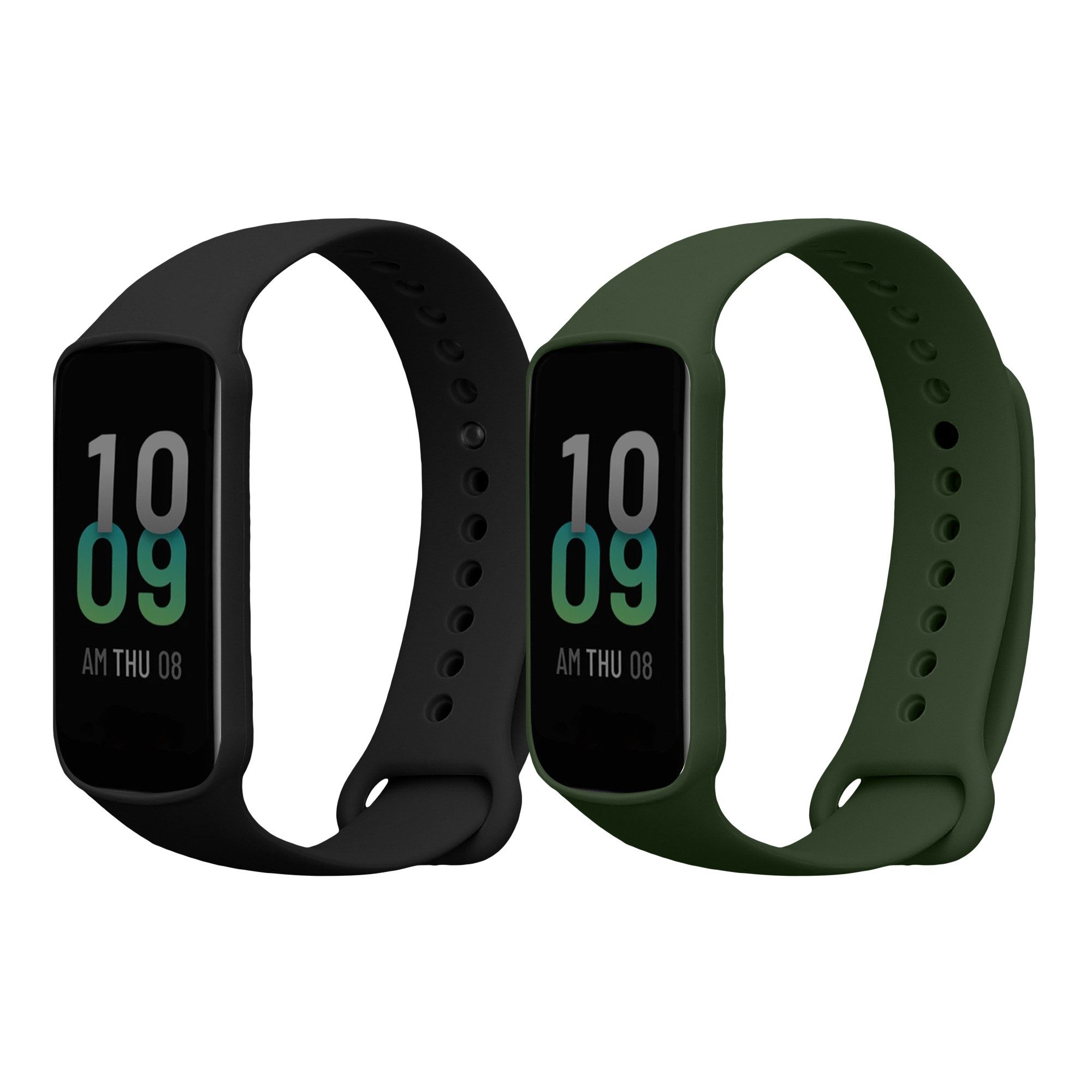 kwmobile Uhrenarmband für Amazfit Band 7 Armband Smartwatch, 2-tlg., Ersatzarmband für Fitnesstracker - Wechselarmband Smartwatch
