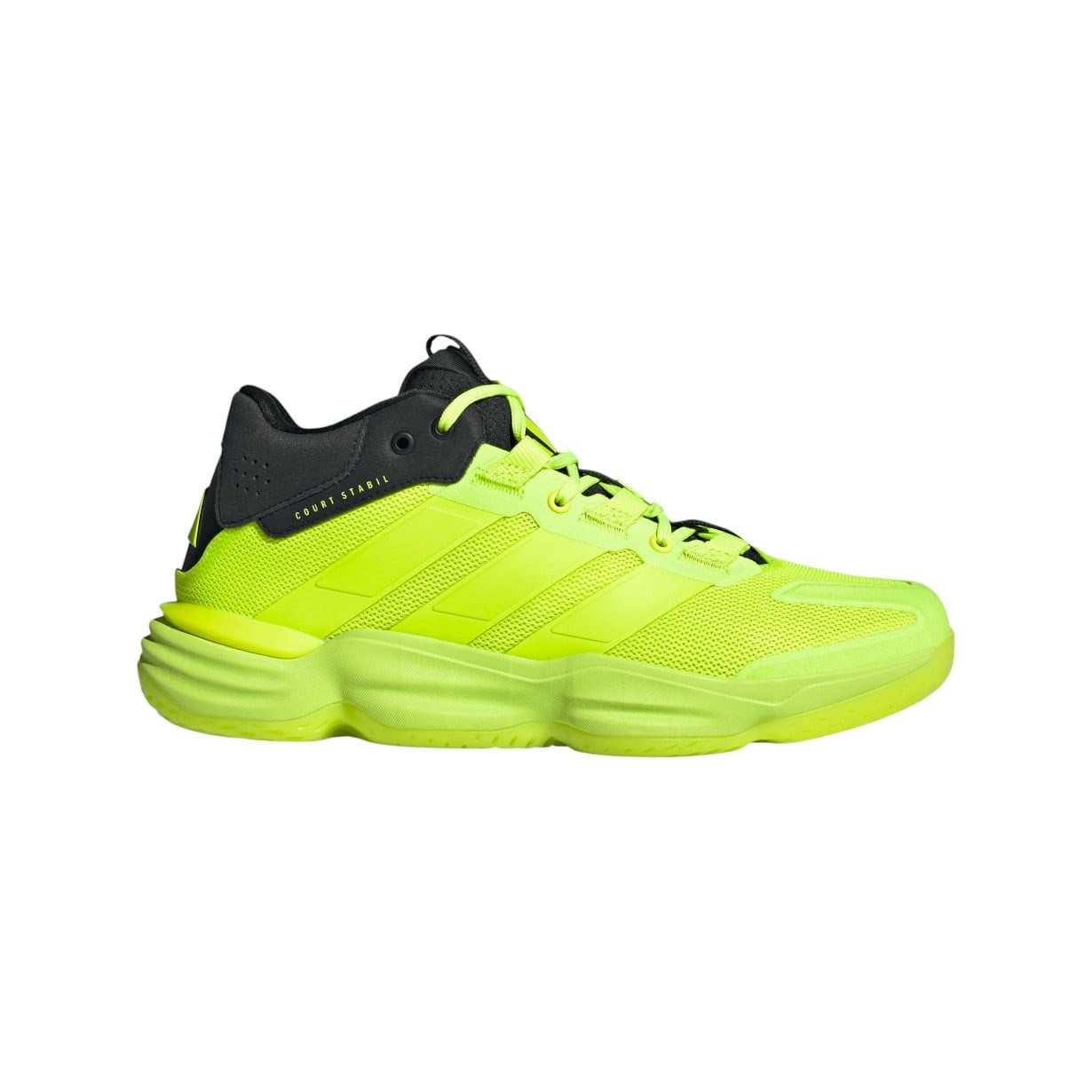 Hallen-Indoorschuhe Courtstabil (Basketball) limegelb/schwarz Herren Badmintonschuh