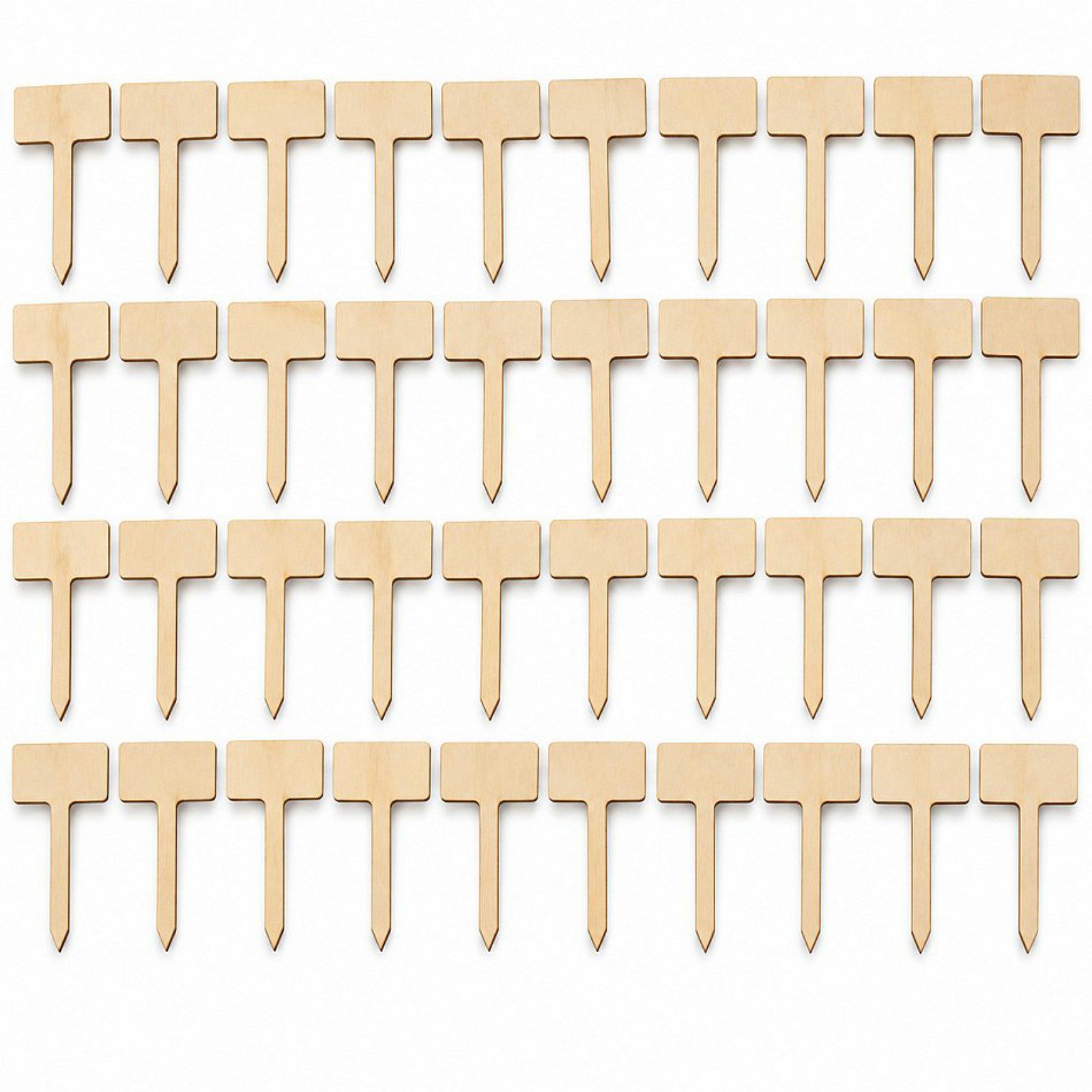 Koopman Gartenstecker Pflanzenstecker Beschriftung Holz 40er Set (Set, Packung) 10cm, Pflanzenetikett, Beschriftbar, Garten – Bild 4 von 5