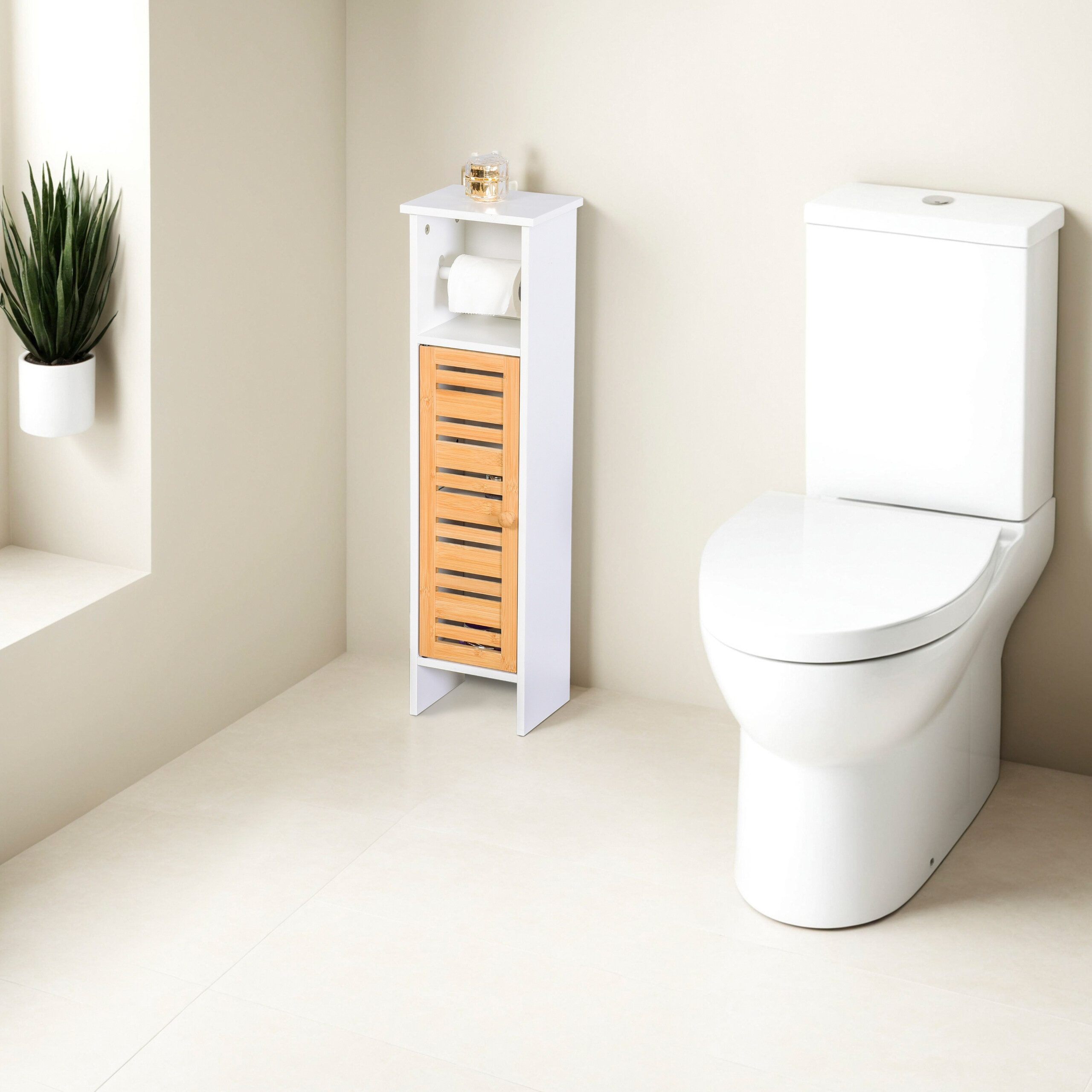 relaxdays Toilettenpapierhalter stehend 3 Ablage günstig online kaufen