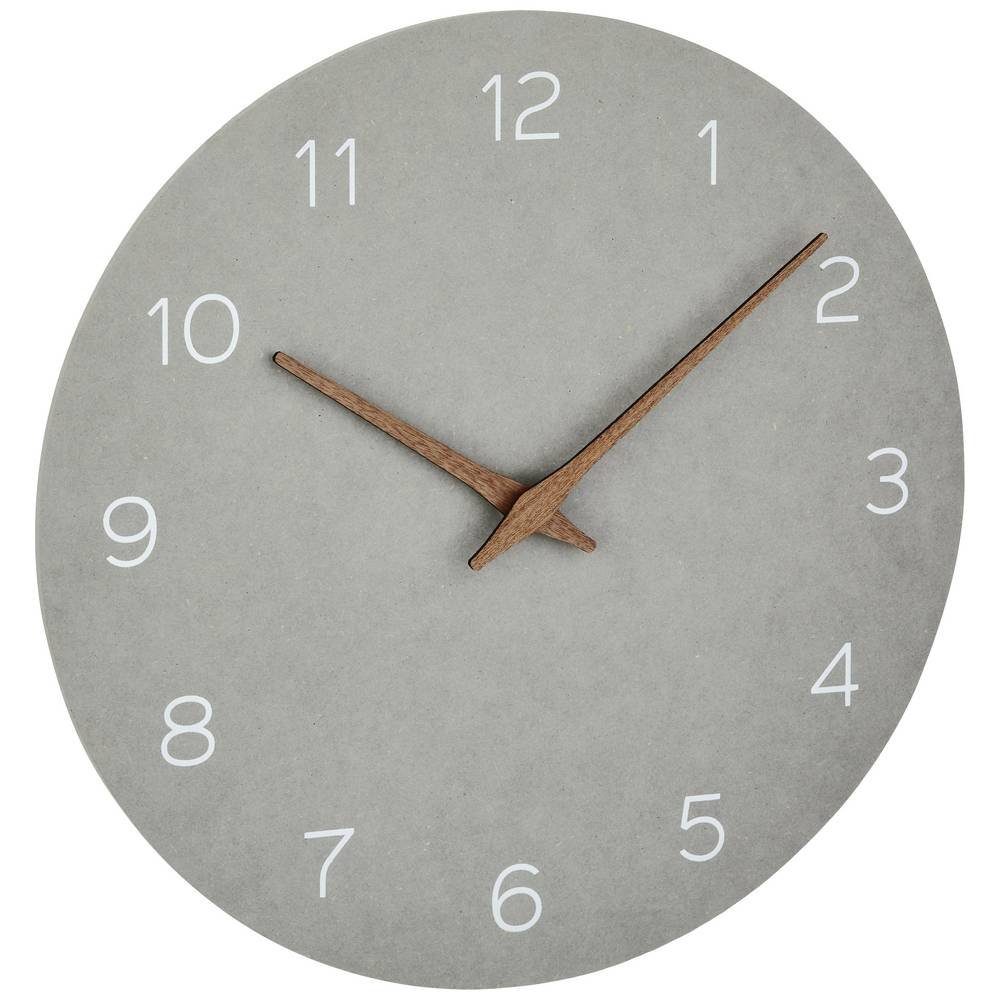 TFA Dostmann Wanduhr Analoge Wanduhr 60.354.04 mit Zeiger aus Walnuss-Holz 60.3054.10