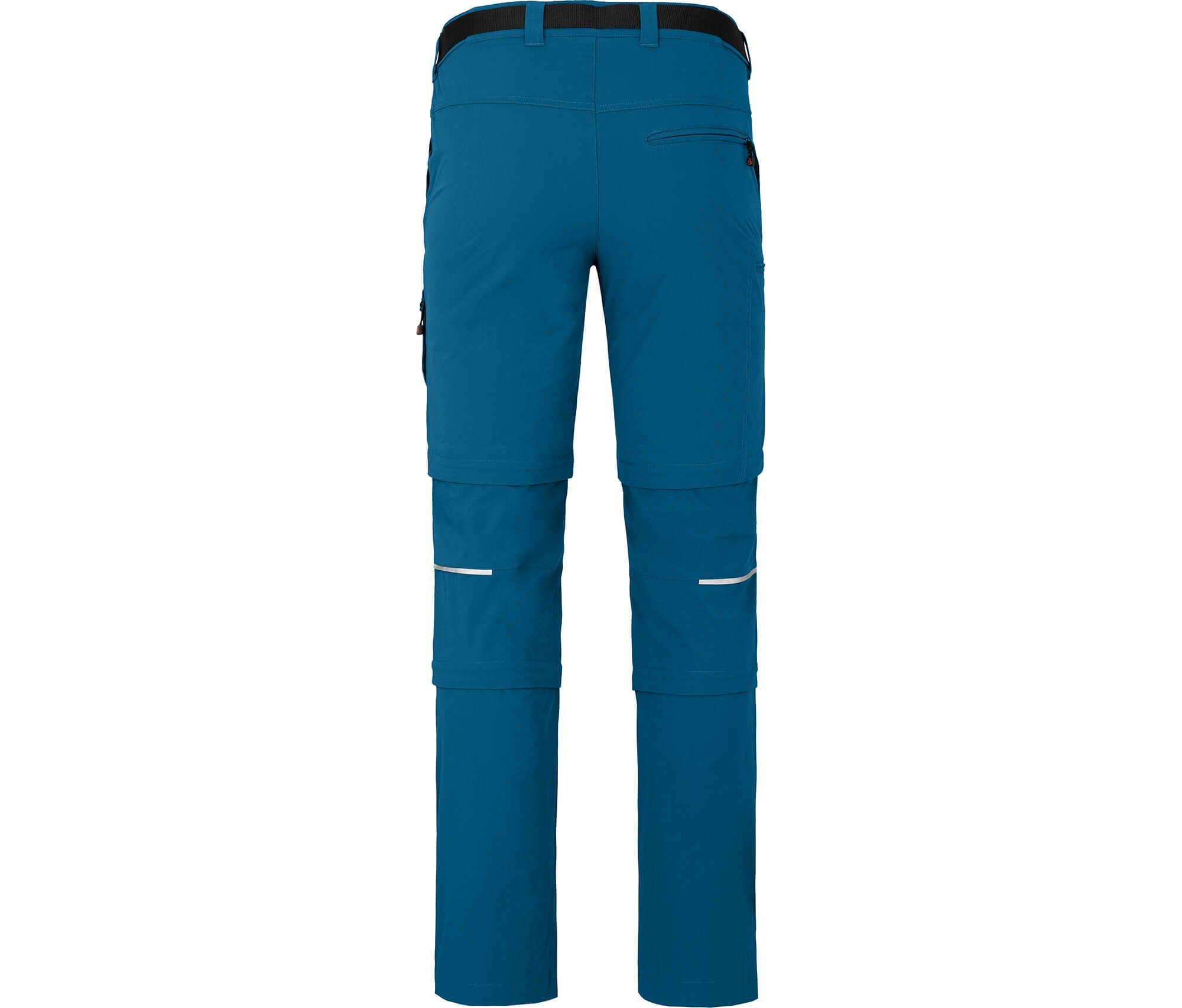 Bergson Zip-off-Hose QUEENSLAND Saphir Herren Normalgrößen, Doppel Zipp-Off blau Wanderhose, mit vielseitig, pflegeleicht, T-ZIPP