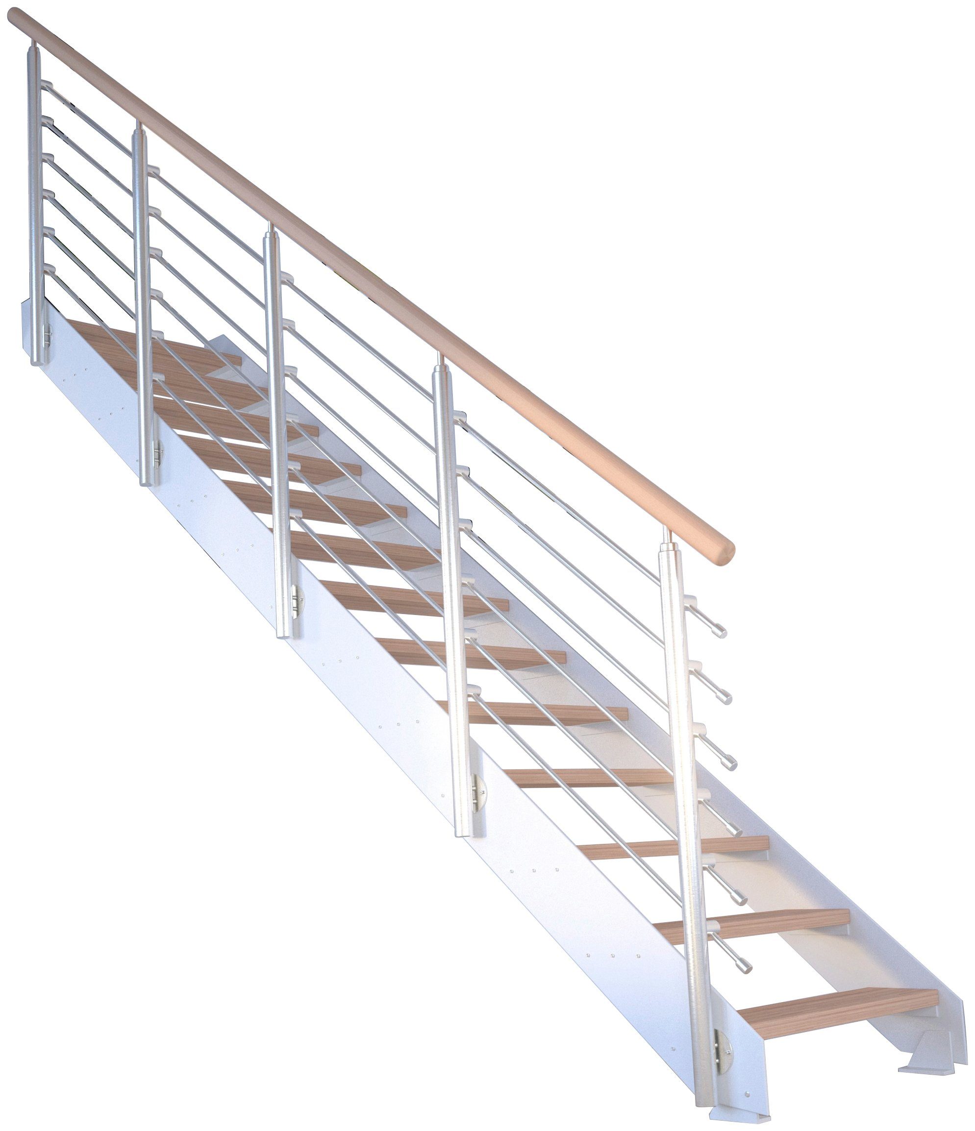 Geteilte Systemtreppe Starwood offen, Design, Kos, Stufen