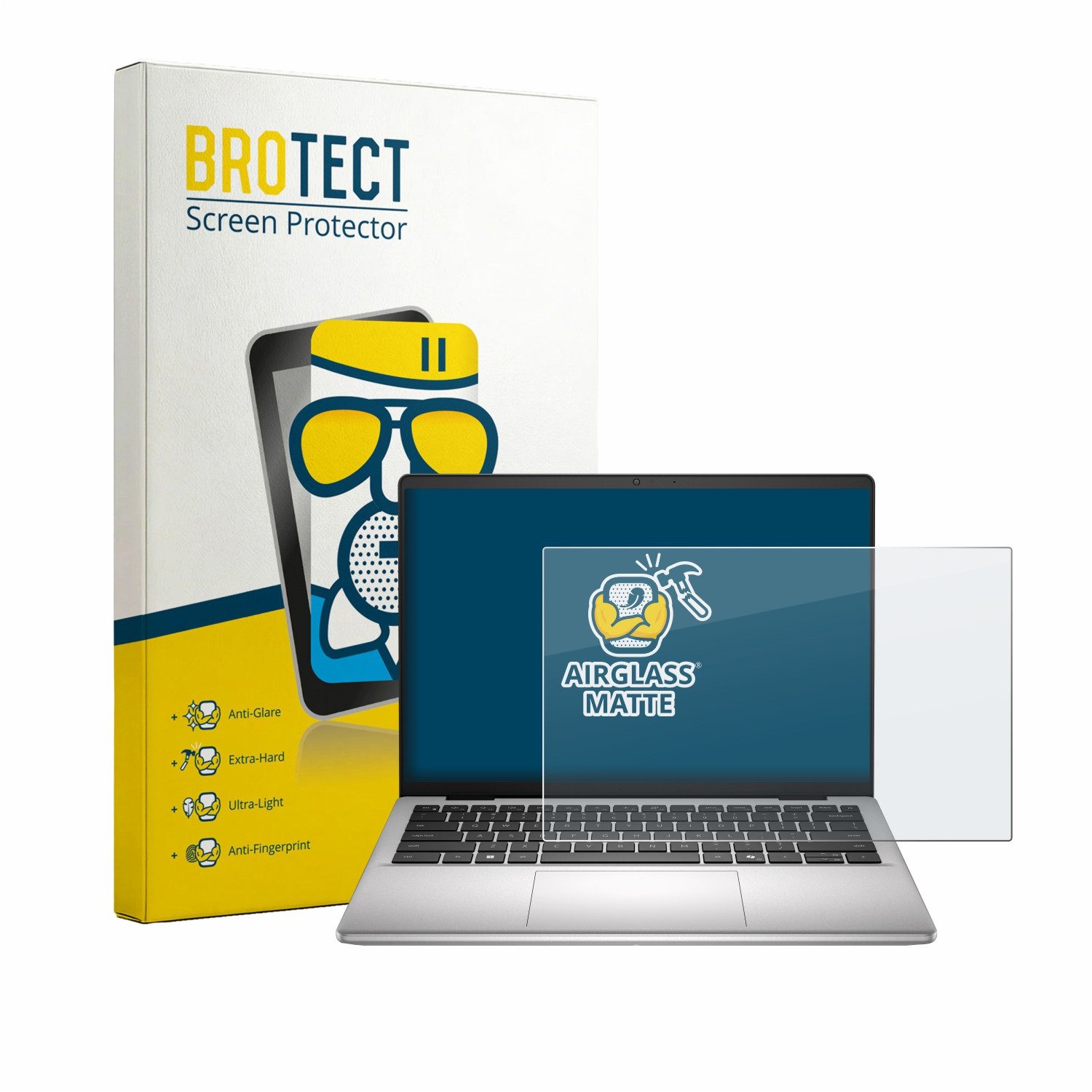 BROTECT Displayschutzglas Folie für Dell Dell Pro 14 Essential, Schutzfolie Glas Panzer Display Schutz matt