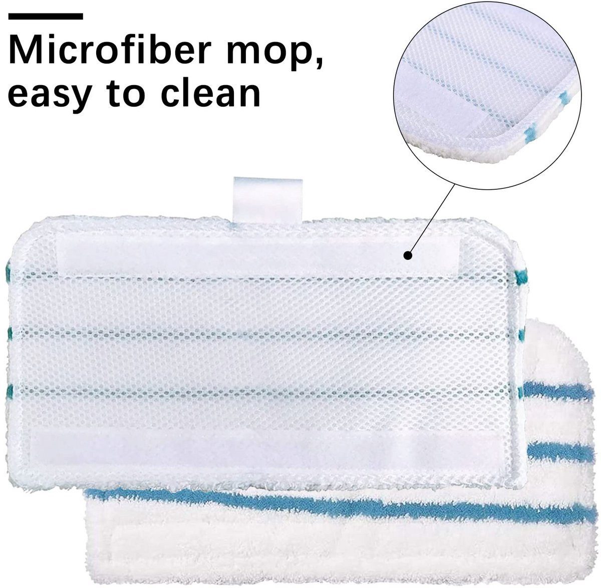Kraftverdia Mikrofaserpads 4er – Für Black & Decker Dampfreiniger, waschbar Mikrofasertuch (4-tlg) – Bild 4 von 5