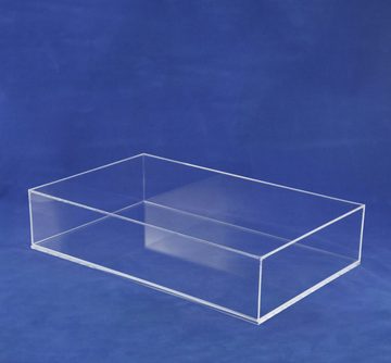 Hansen Werbetechnik Vitrine Vitrine / Schaukasten aus Acrylglas rechteckig mit transparentem Boden