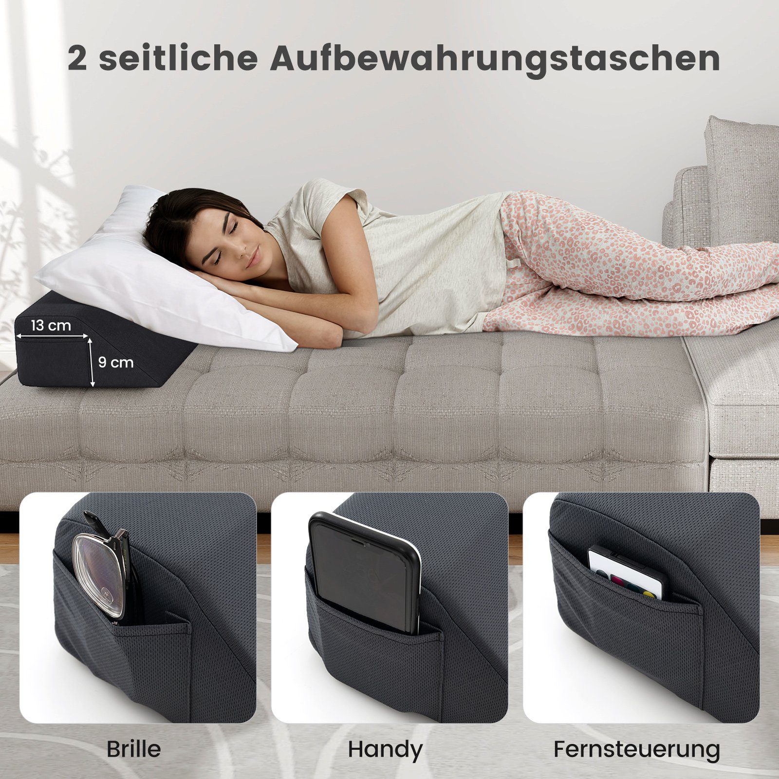 Moavica Keilkissen Kingsize 193cm | Lückenfüller Zwischen Matratze & Kopfteil