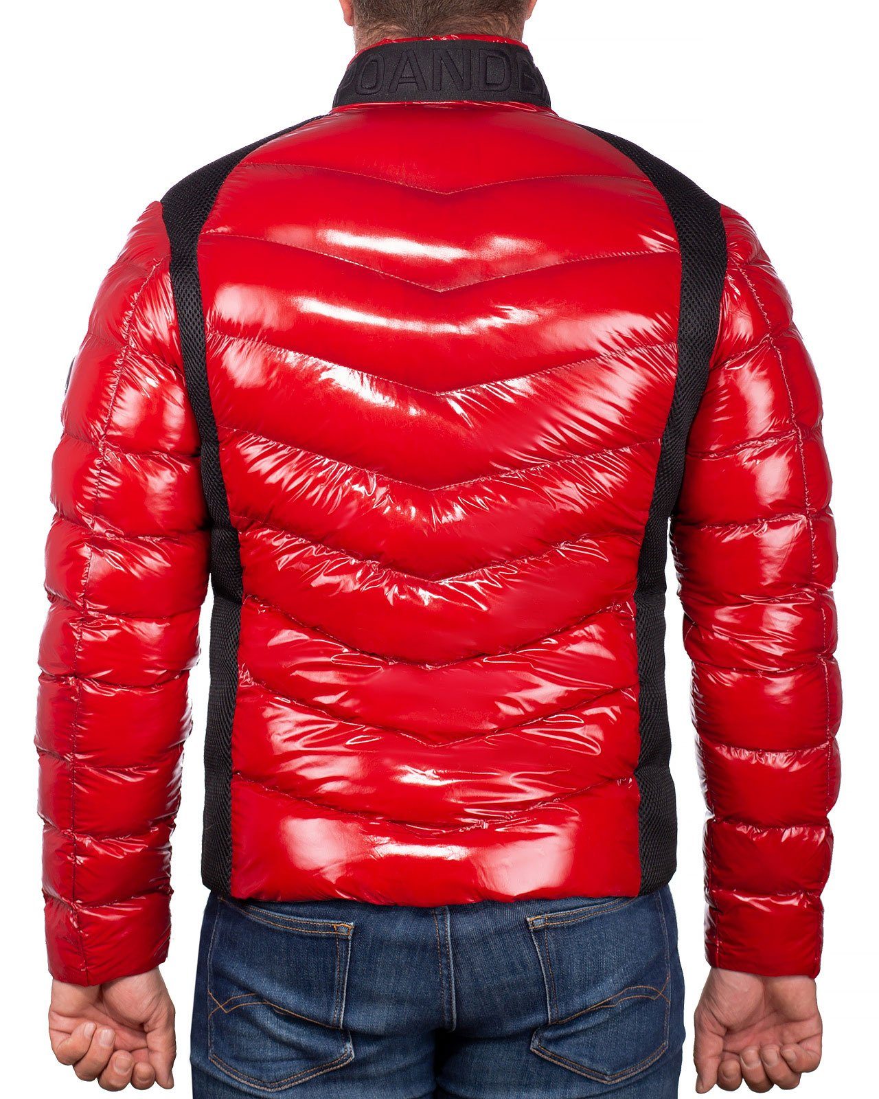 Jacke & Steppjacke rot glänzenden BA-CM171 im Winterjacke Baxx (1-St) Cipo Design Herren
