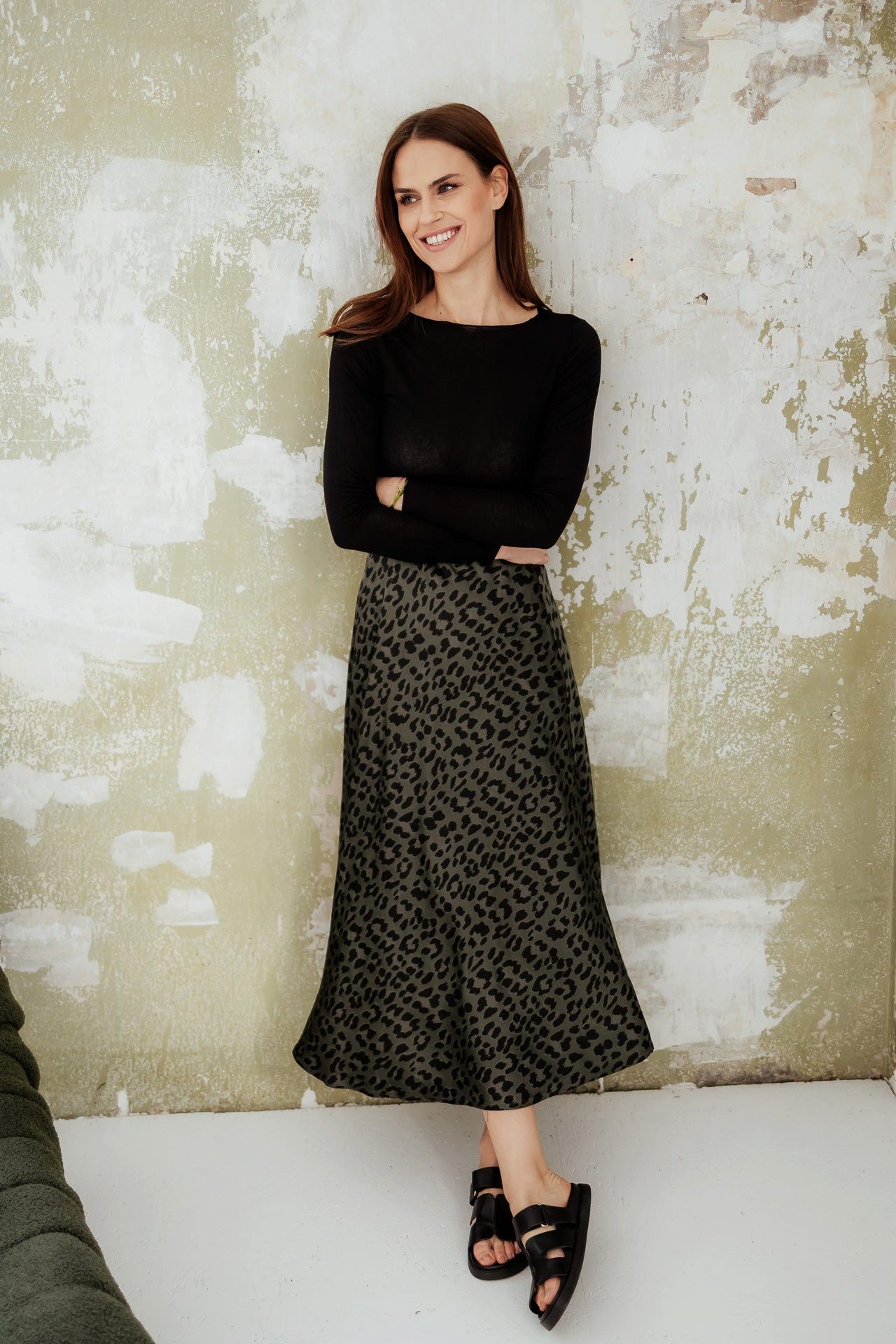 von Herzen Maxirock MAXI LEOROCK IN KHAKI günstig online kaufen