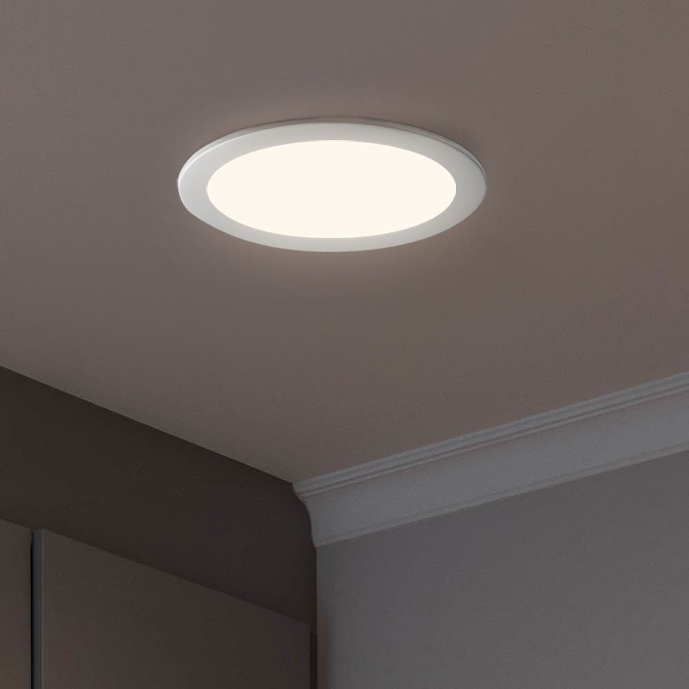 V-TAC LED Panel, LED-Leuchtmittel fest verbaut, Kaltweiß, Tageslichtweiß, Deckenlampe Einbaulampe Panel LED Tageslichtlampe Flurleuchte D 14,5cm