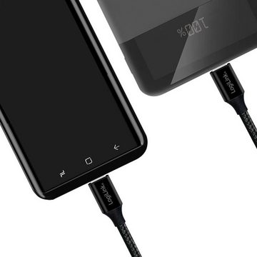 LogiLink CU0153 USB-Kabel, (30 cm), USB-C zu USB-C Stecker, für PC oder Notebook, Schwarz