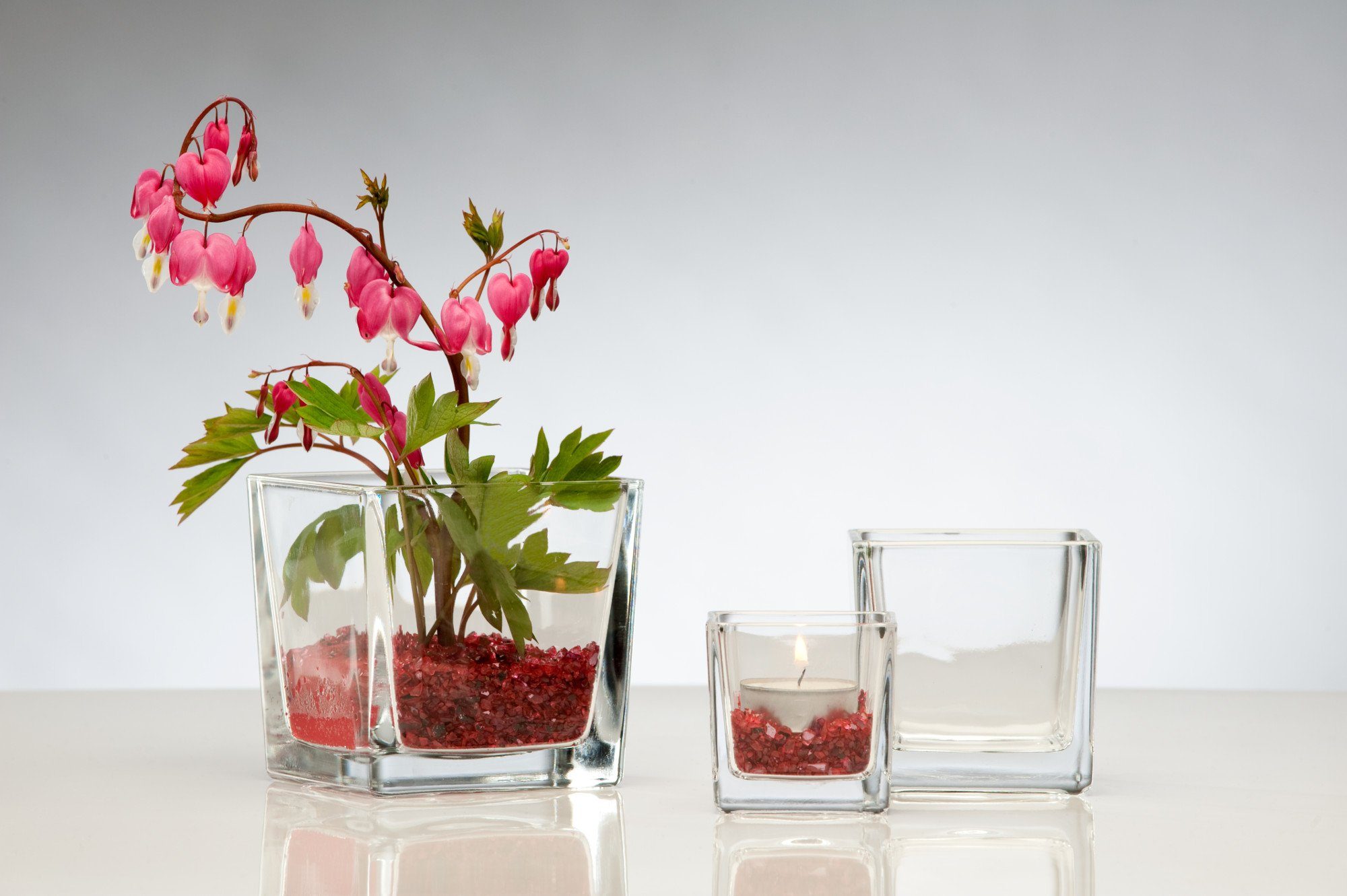 Sandra Rich Dekovase Glasvase Cube klar eckig von Sandra Rich