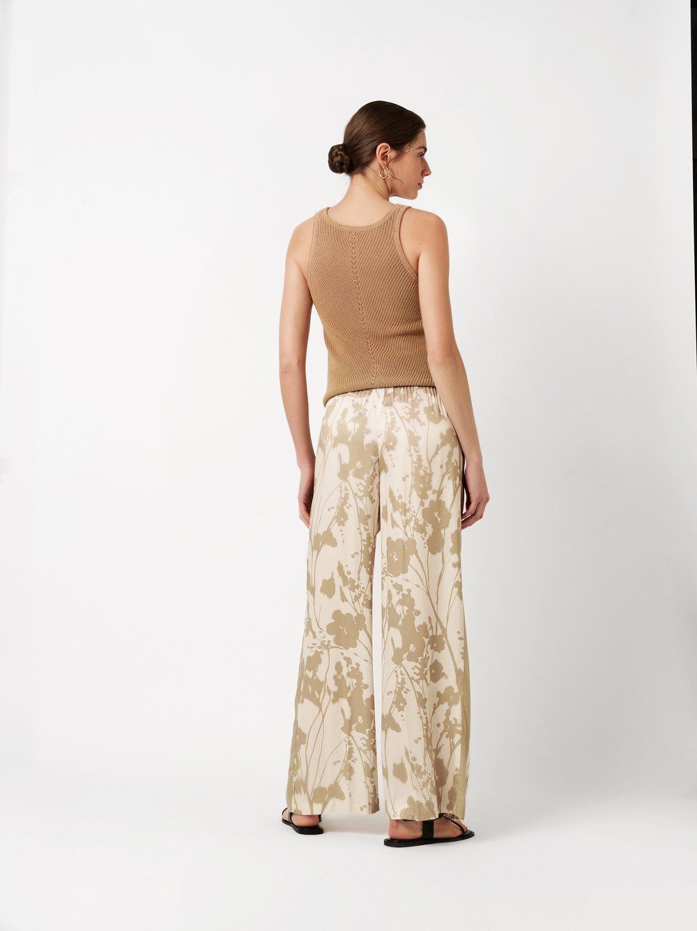 ROSNER Palazzohose Mara Palazzo (1-tlg) mit Flowerprint und Galonstreifen