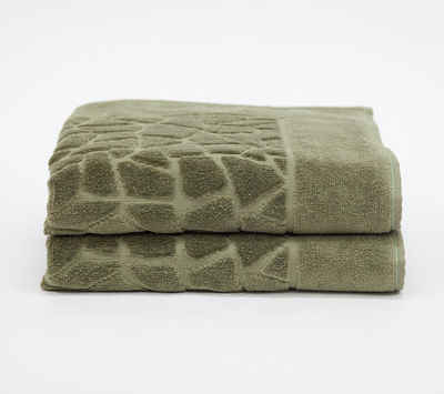 Badematte "Stones" my cocooning, jacquard-gewebt, Oberfläche aus Velours, Baumwolle, modernes Design