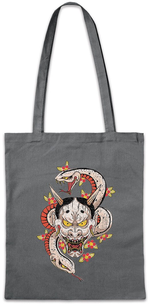 Beuteltasche Oni Tattoo Stofftascheurai Warrior Way Banzai Japan Ninja Shogun