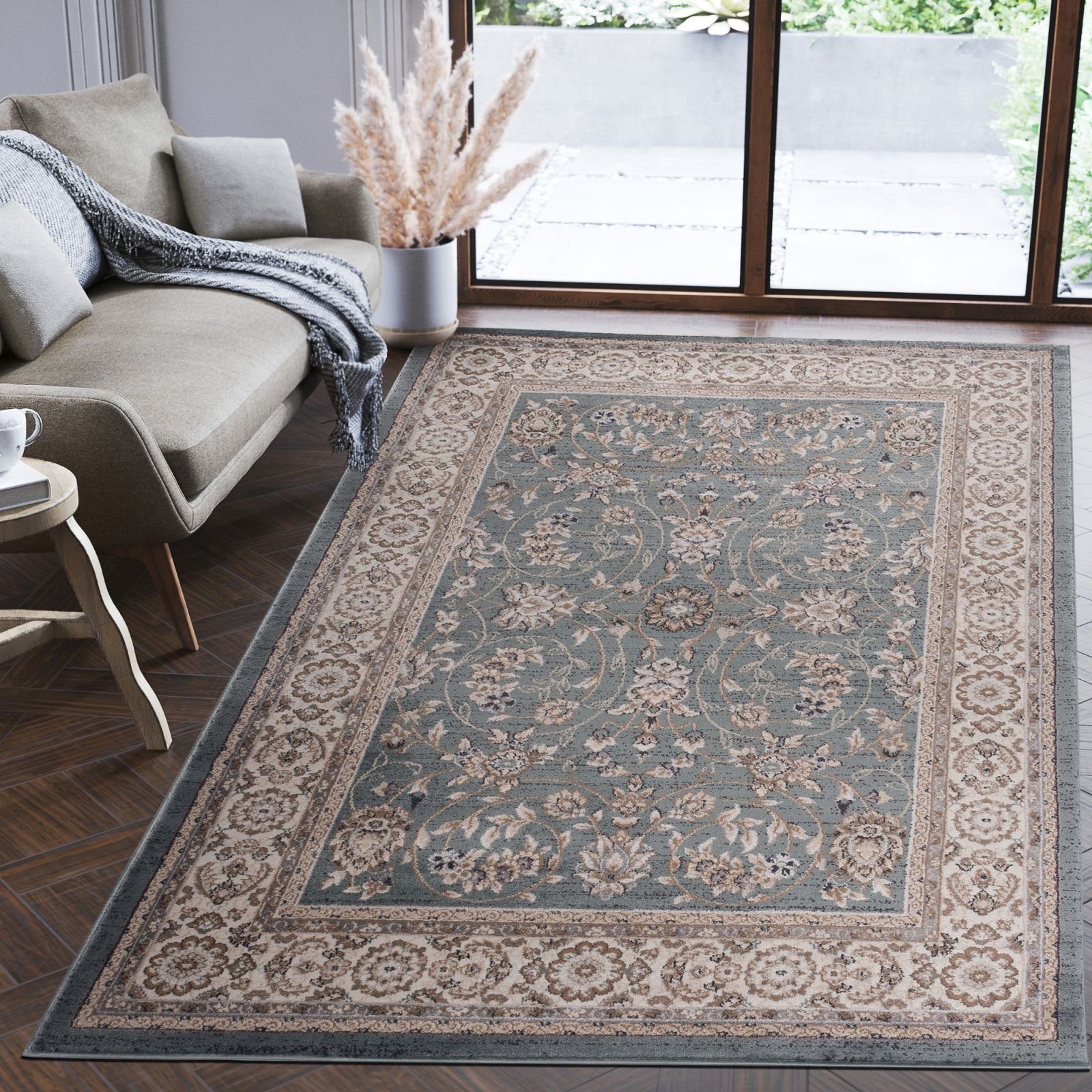 Orientteppich Oriente Orient Pflegeleicht, Wohnzimmerteppich Blau, Geeignet cm, - 60 Teppich Traditioneller Mazovia, x Fußbodenheizung, für 100 Teppich