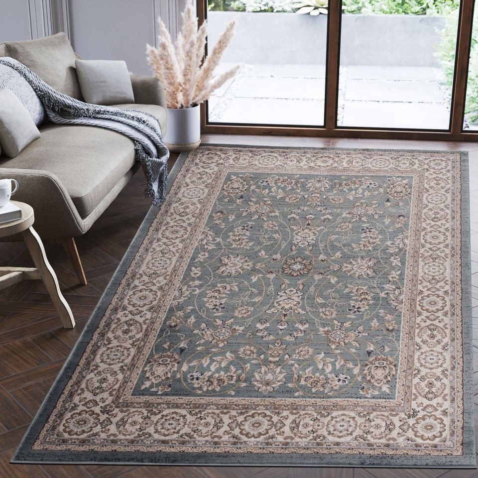 Orientteppich Oriente Teppich - Traditioneller Teppich Orient Blau,  Mazovia, 60 x 100 cm, Geeignet für Fußbodenheizung, Pflegeleicht,  Wohnzimmerteppich, HOHE QUALITÄT