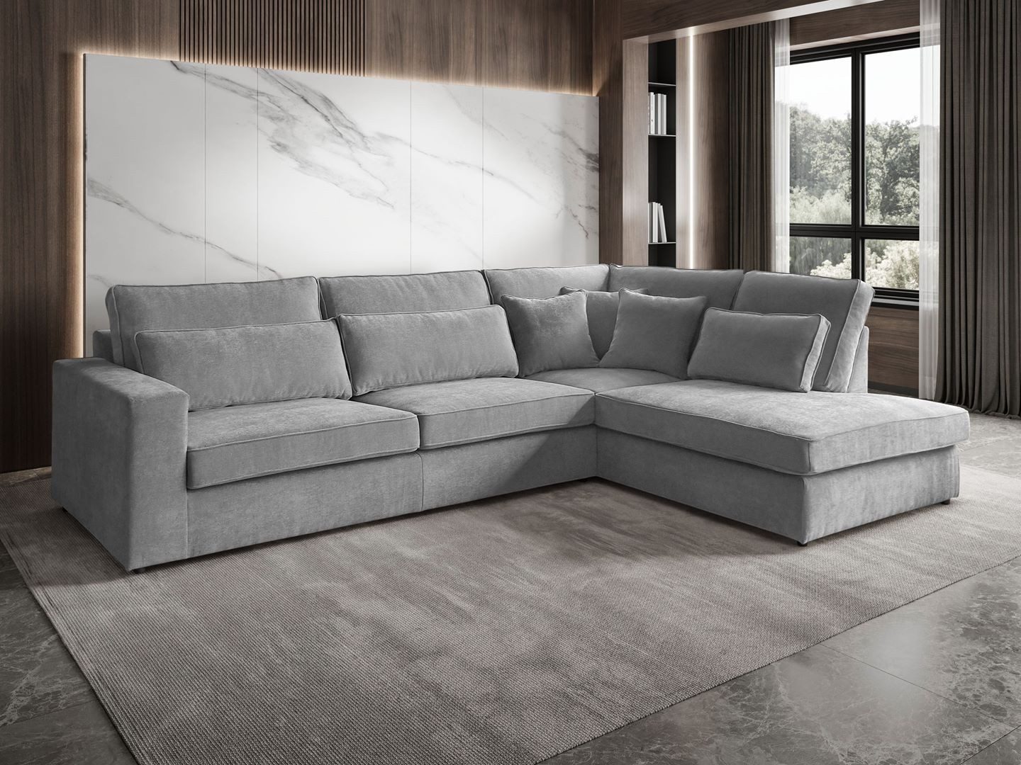 Beautysofa Ecksofa mit dekorativen Kissen PARMA, im modernes Design, klassi günstig online kaufen