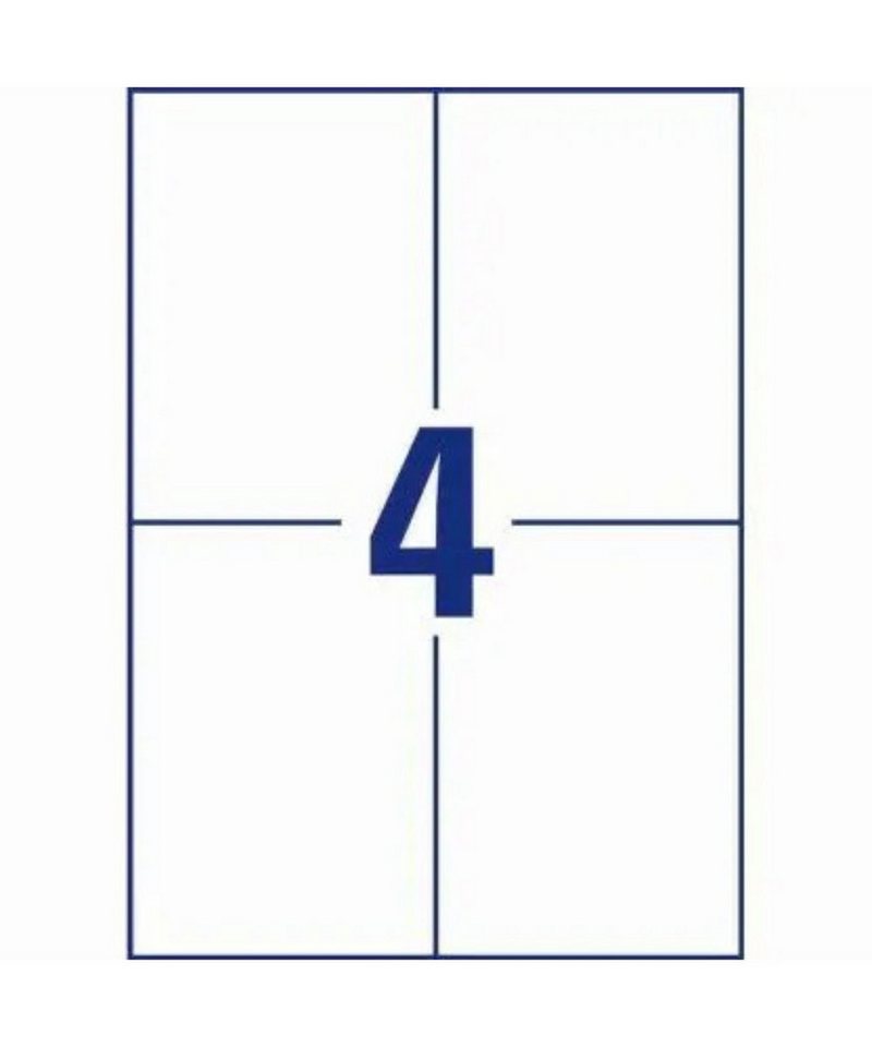 Thumbnail - Avery Zweckform Etiketten AVERY Zweckform Etiketten 6124 weiß, 4 Teile