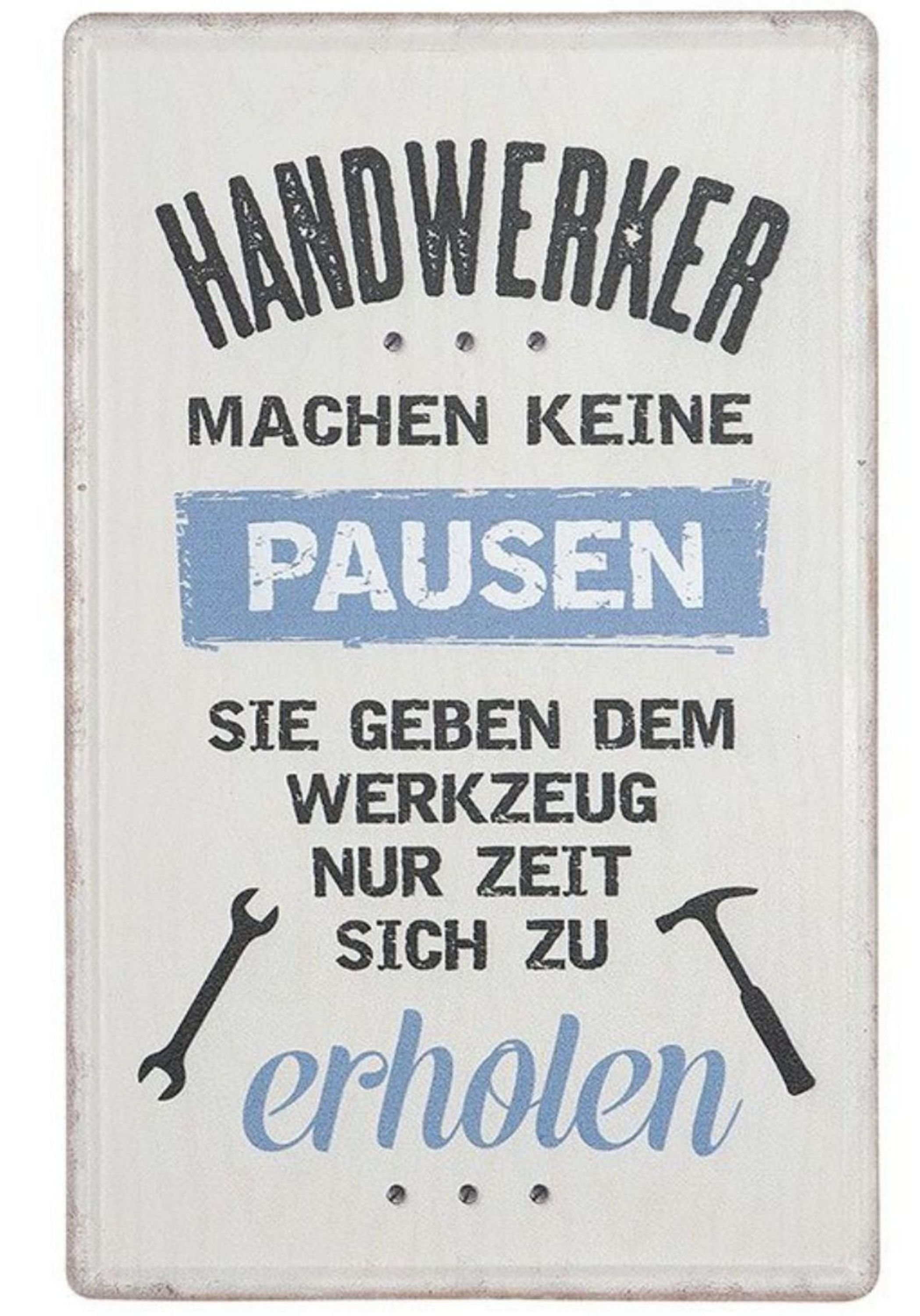 GILDE Wandbild, Sprüche, Metall