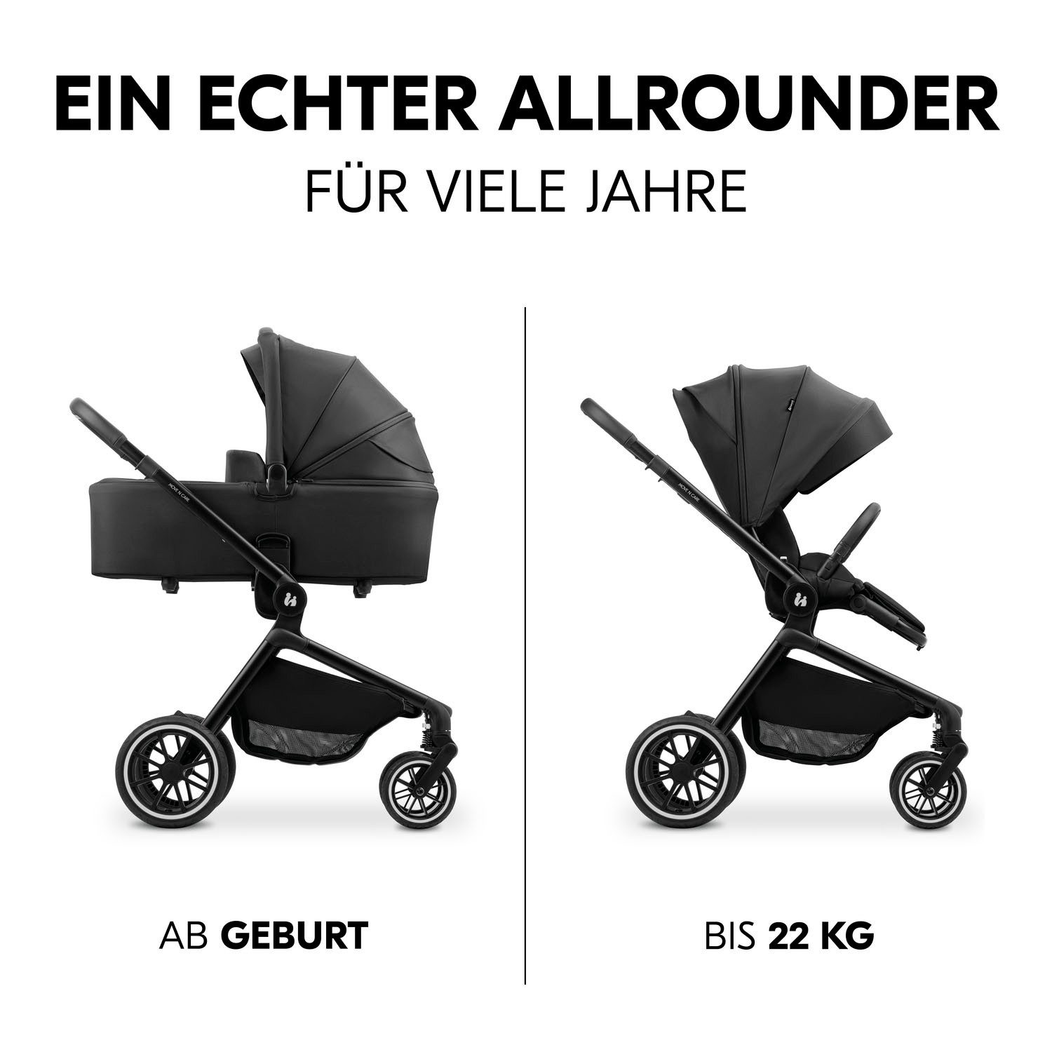 Hauck Kombi-Kinderwagen Move N Care Set, (Set), belastbar bis 22 kg