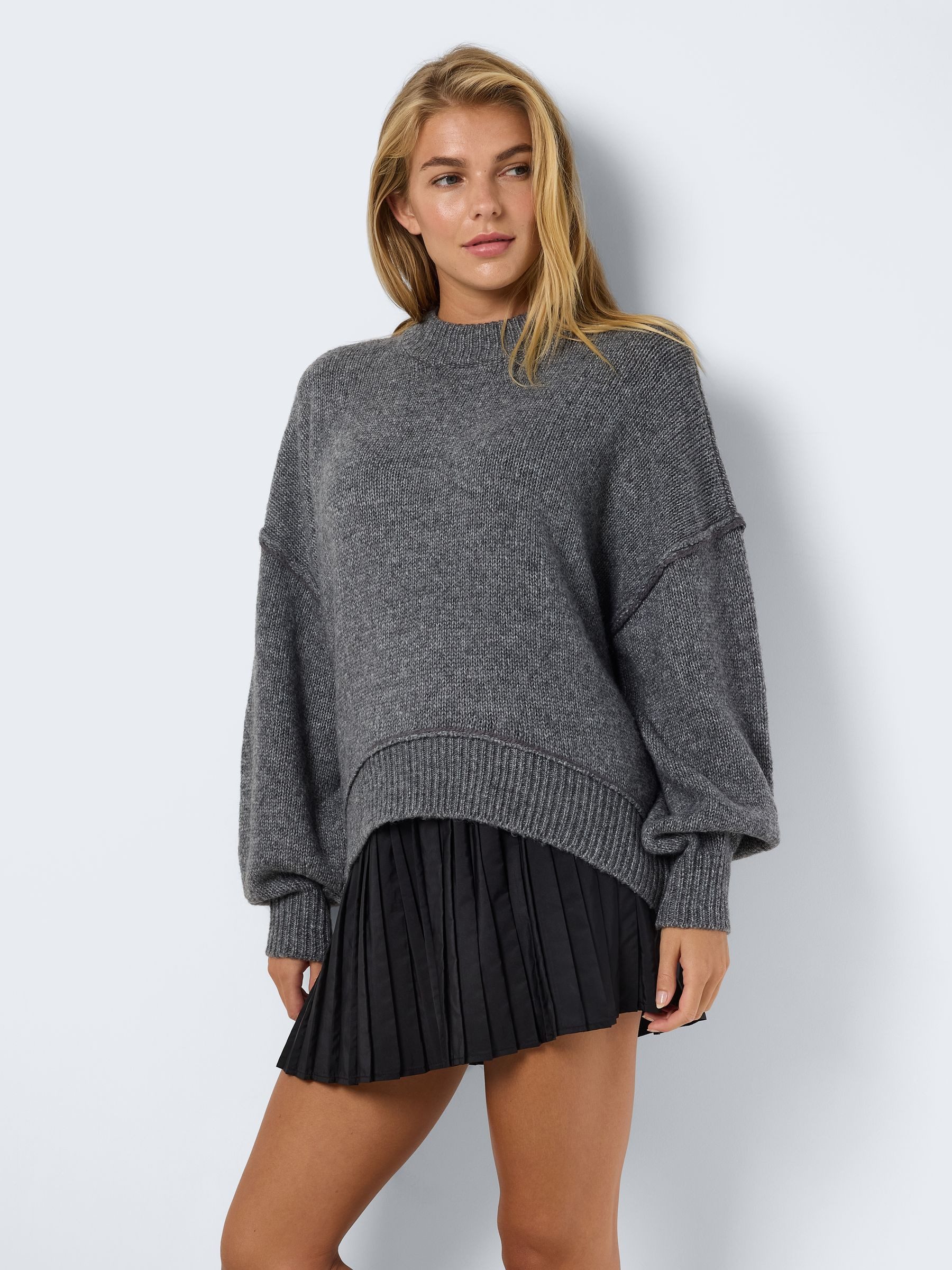 Noisy may Strickpullover Strickpullover Rundhals loose fit NMLUISA L/S O-NE günstig online kaufen