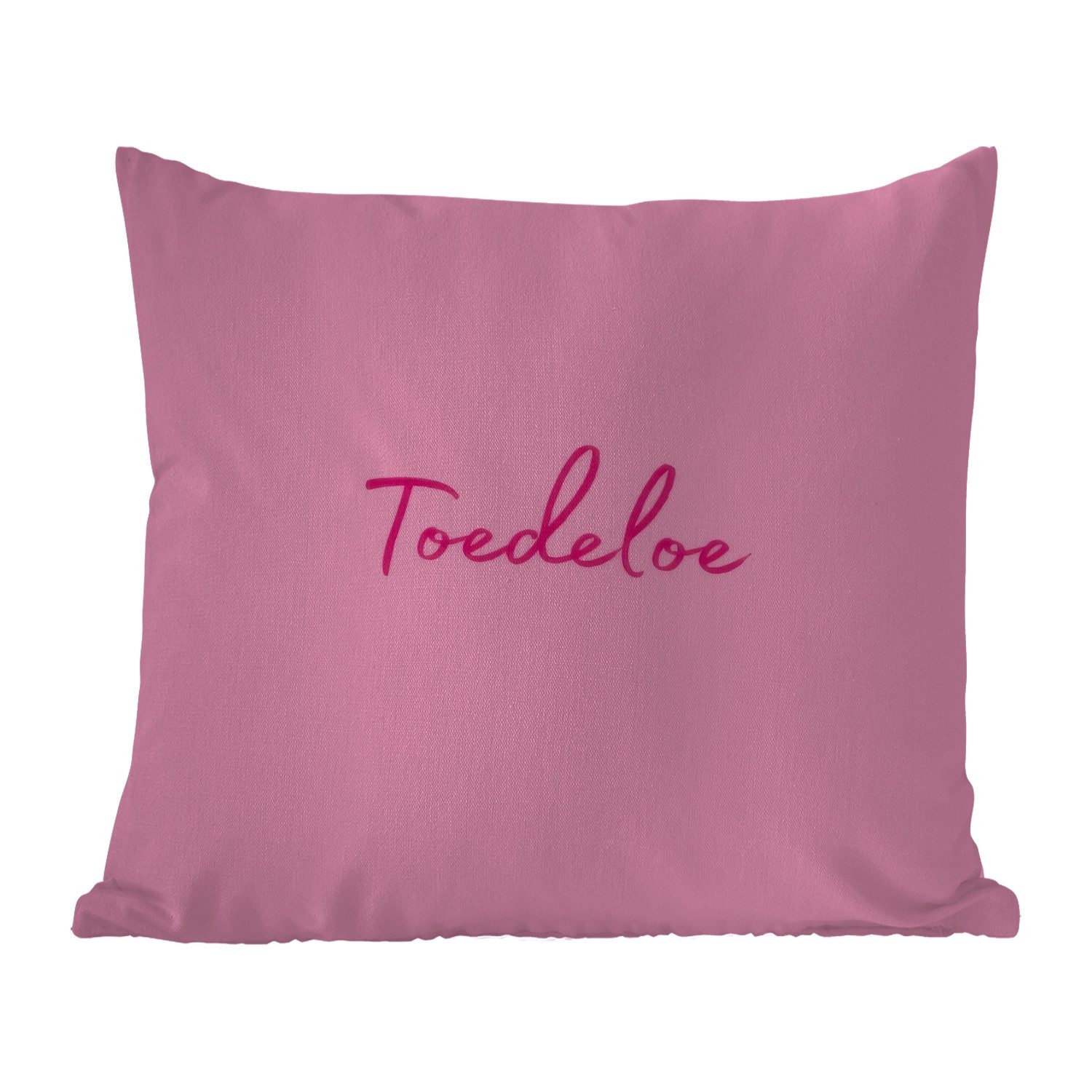 MuchoWow Dekokissen Zehentrenner - Rosa - Minimalistisch, Kissenhülle für den Außenbereich, Outdoor, Kissen, 60x60 cm