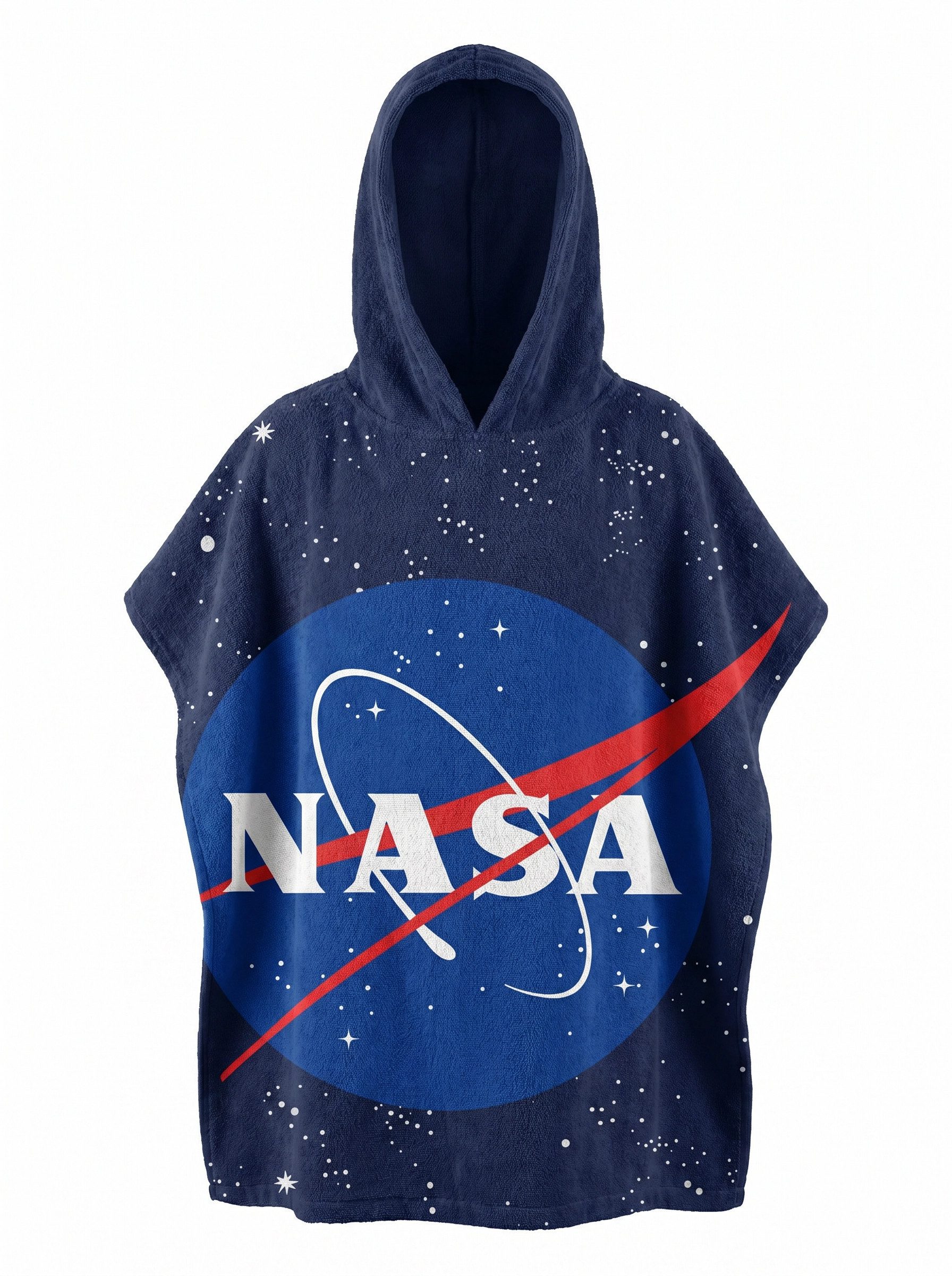 NASA Badeponcho NASA Space Center Kinder Poncho, Mikrofaser, Kapuze, ohne, Mikrofaser