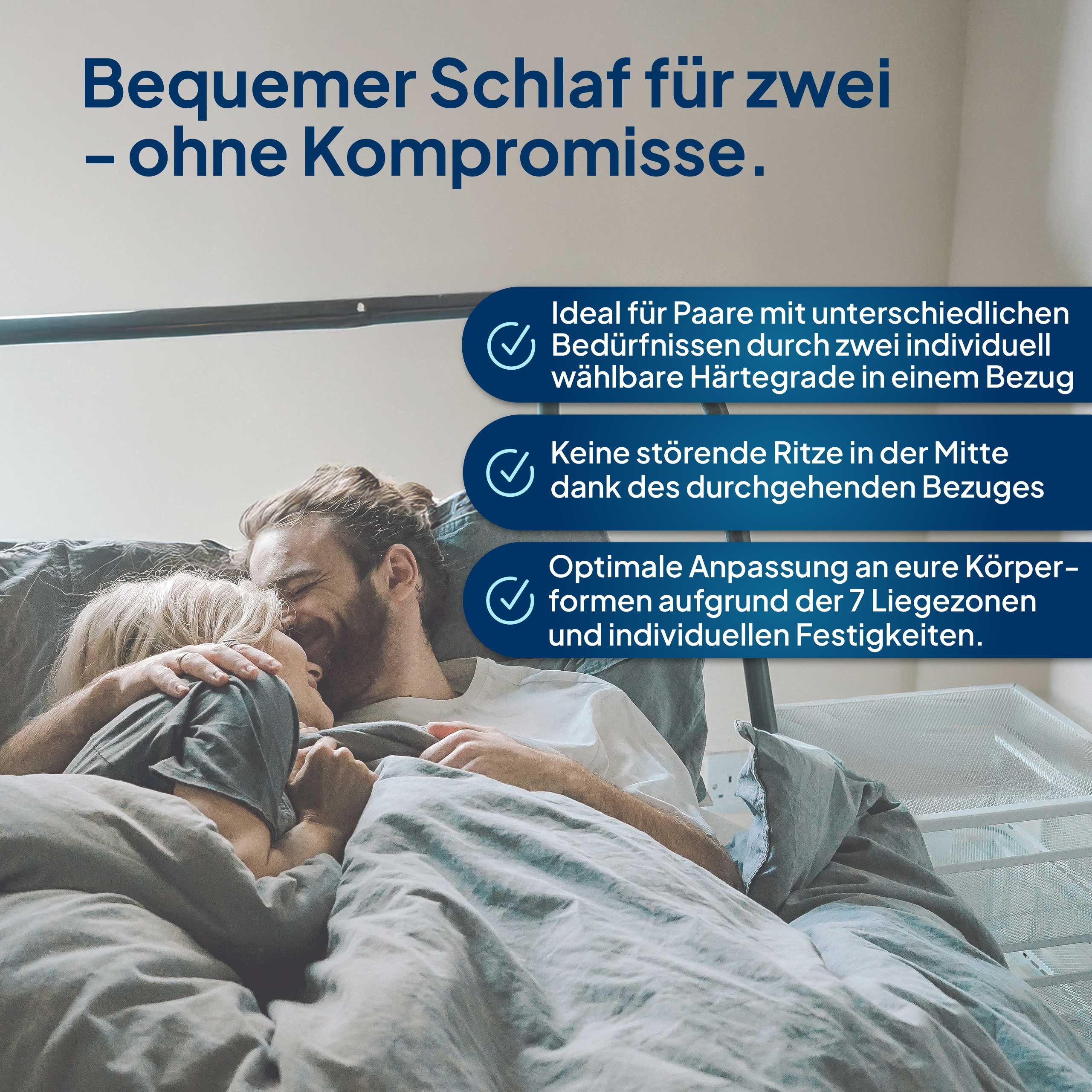 Taschenfederkernmatratze Premium 7-Zonen Federkernmatratze mit 2 Härtegrade günstig online kaufen