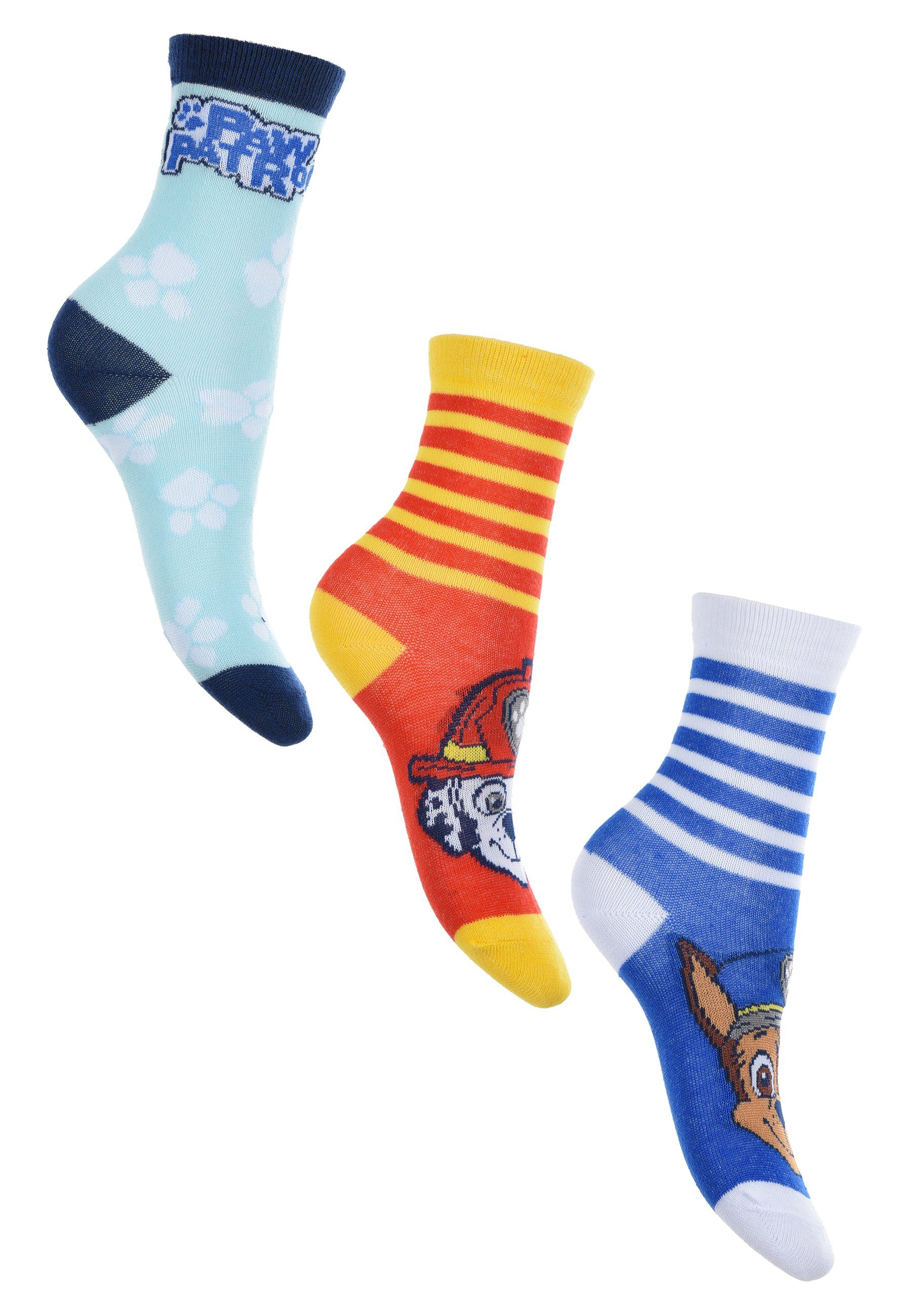 PAW PATROL Socken Chase Marshall Kinder Jungen Socken Strümpfe (3-Paar)