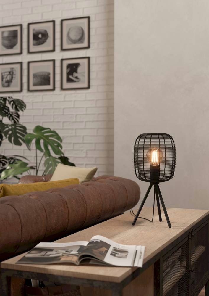 EGLO Tischleuchte RINROE Tischlampe,Stahl, E27, IP20, Wohnzimmerlampe, Flur günstig online kaufen