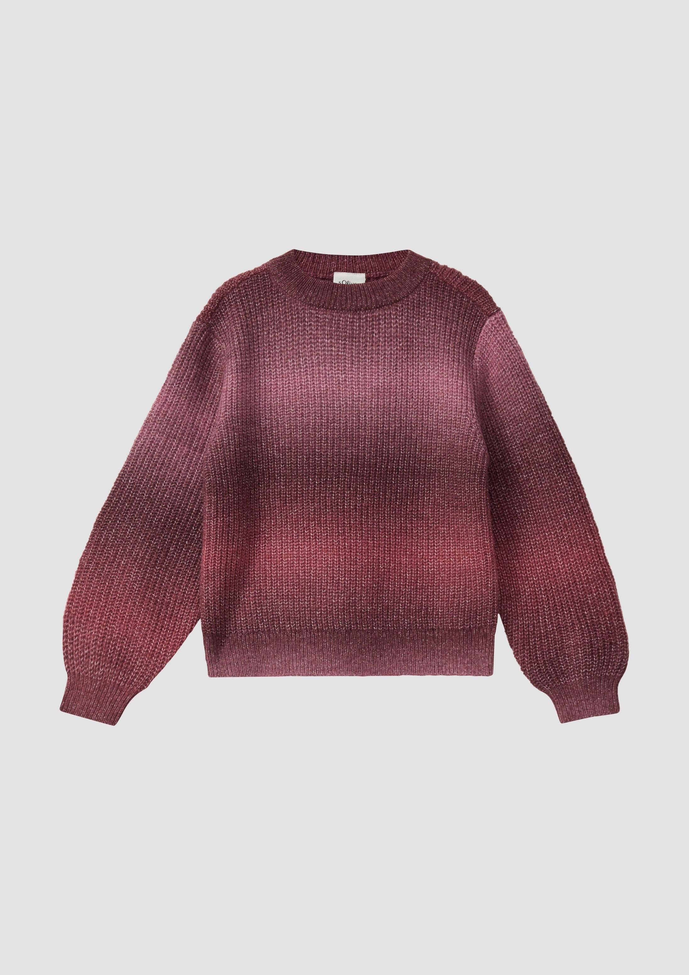 s.Oliver Longpullover Strickpullover Strickpullover im Loose Fit mit Farbverlauf