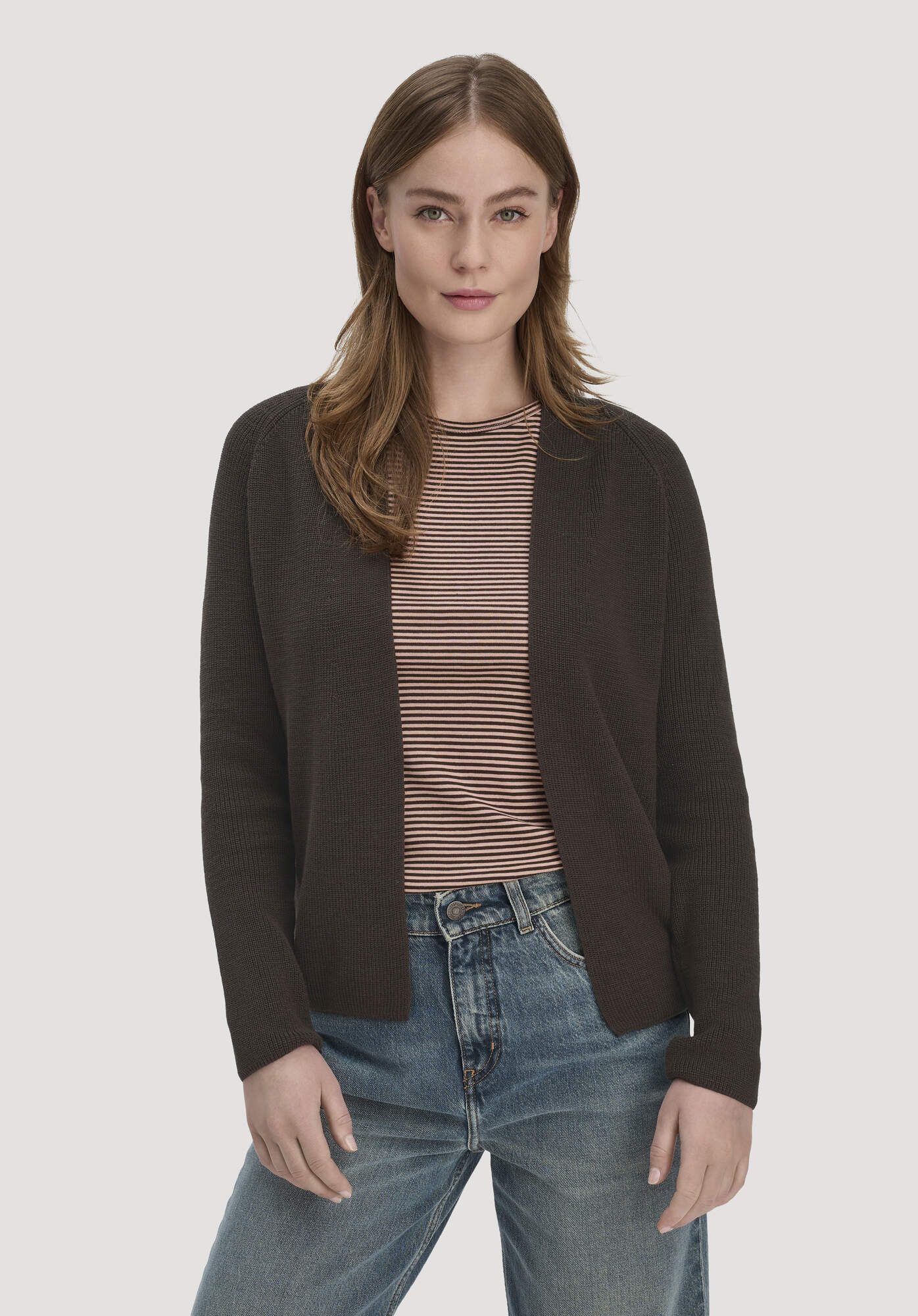 Hessnatur Strickjacke aus reiner Bio-Baumwolle (1-tlg)