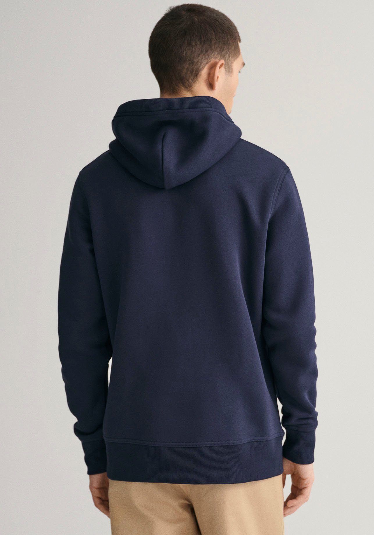 REG modischer HOODIE mit ARCHIVE Gant Brust evening Hoodie Logostickerei auf der blue SHIELD