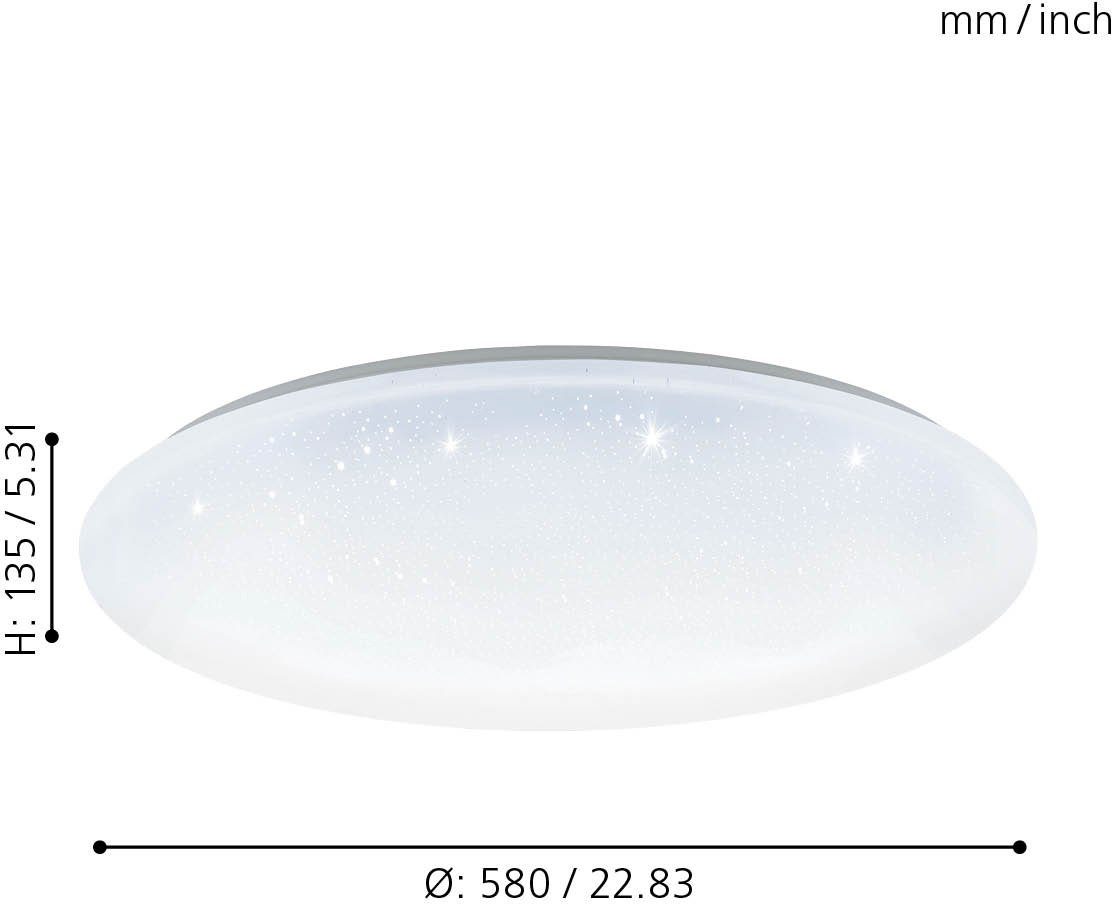 EGLO und fest dimmbar, Helligkeitsstufen, Neutralweiß, Nachtlichtfunktion, Kaltweiß, Memoryfunktion, Timerfunktion, einstellbar Deckenlampe mehrere Weißtöne Ø58cm, Dimmfunktion, Warmweiß, Smart Deckenleuchte Home Farben TOTARI-C, Tageslichtweiß, LED integriert,