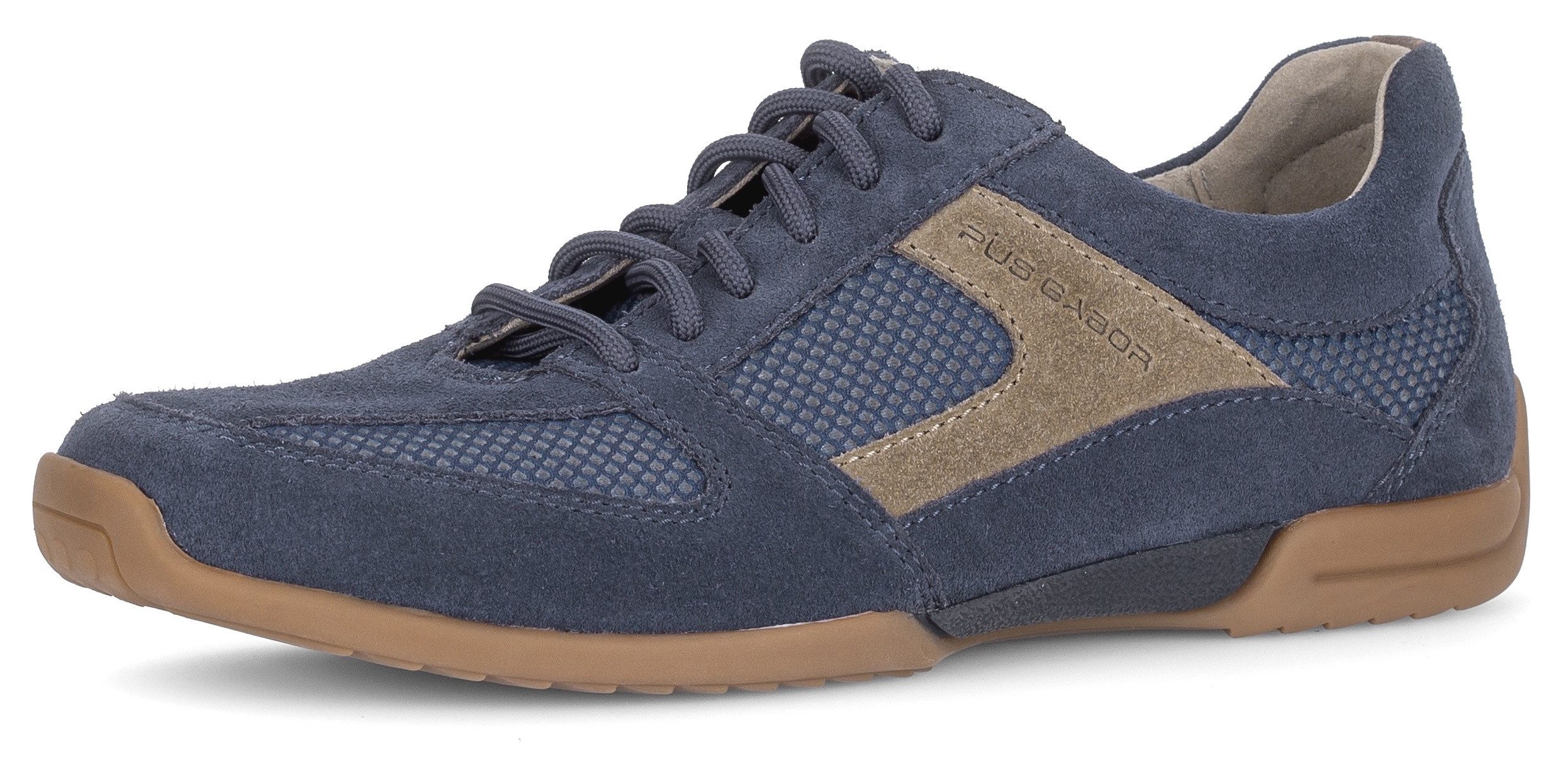 Pius Gabor Sneaker, Freizeitschuh, Halbschuh, Schnürschuh mit Kontrastbesatz, G-Weite