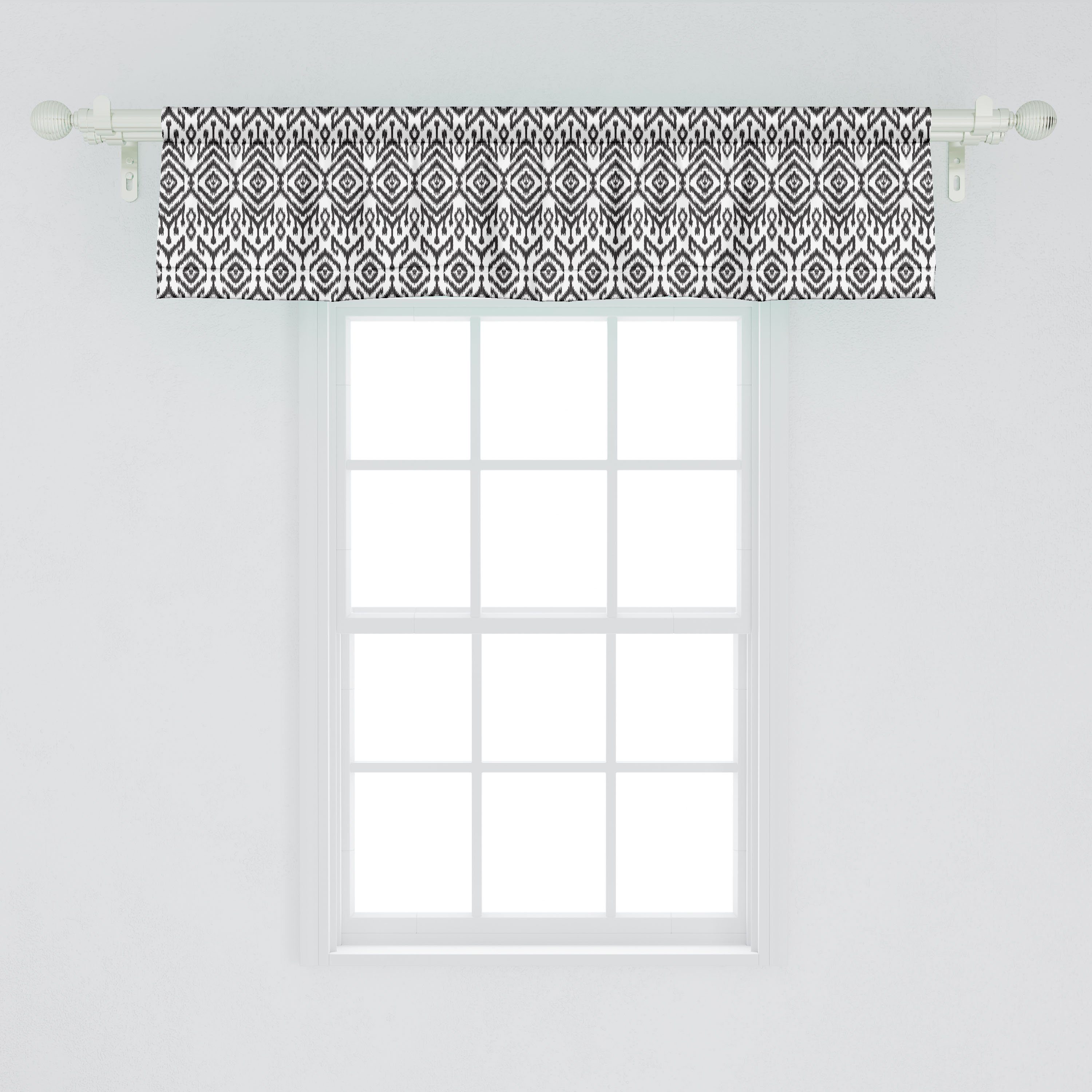 Scheibengardine Vorhang Küche Scribble Dekor für Microfaser, Kunst Schlafzimmer Bohemien Abakuhaus, Ikat Volant Stangentasche, mit
