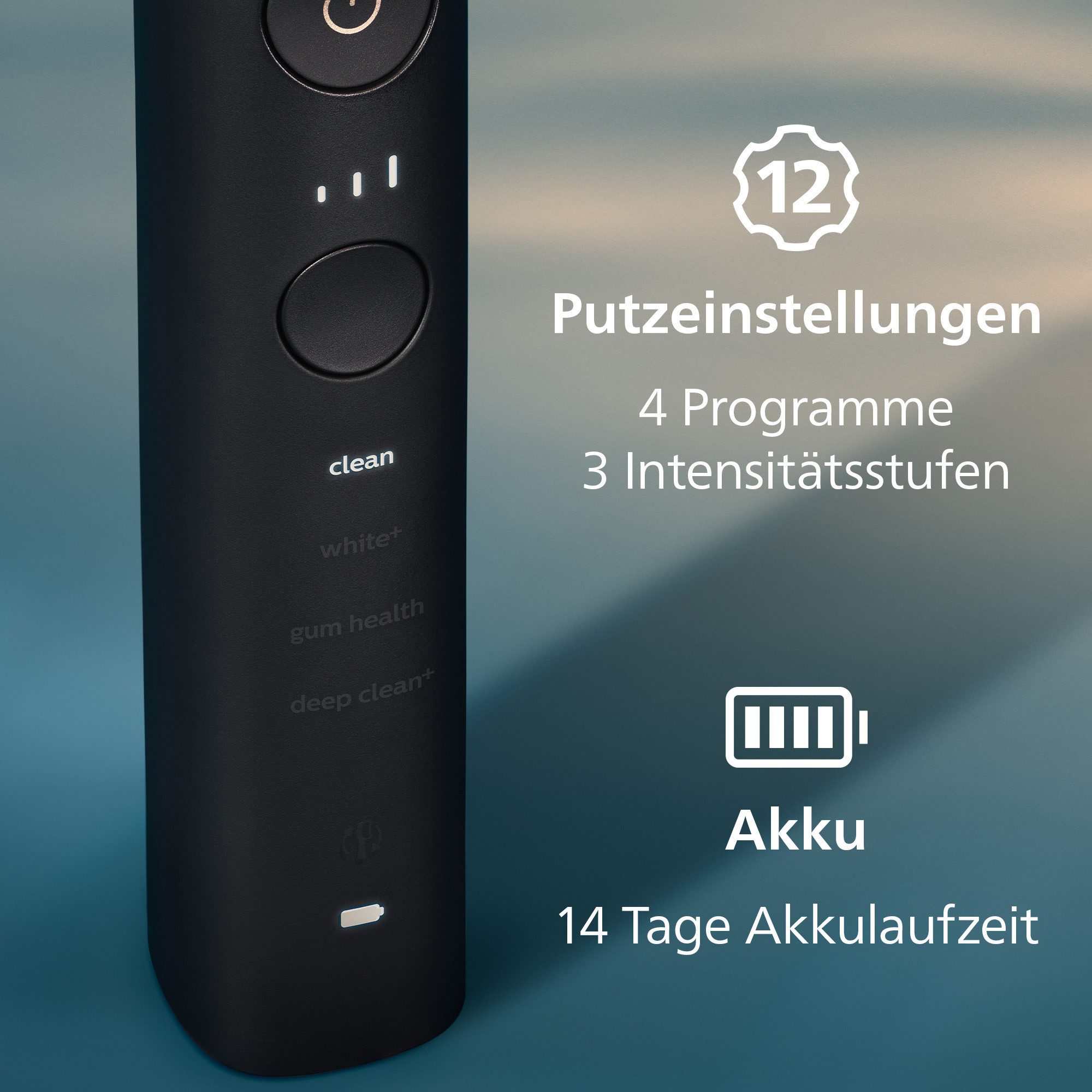 Philips Sonicare Elektrische Zahnbürste DiamondClean 9000 HX9911, Aufsteckbürsten: 1 St., mit Schalltechnologie, Ladeglass, USB-Reiseetui