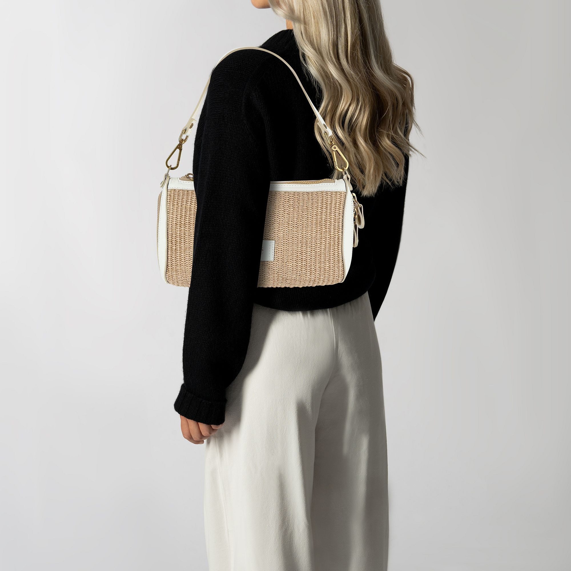 Gabs Schultertasche, Stroh