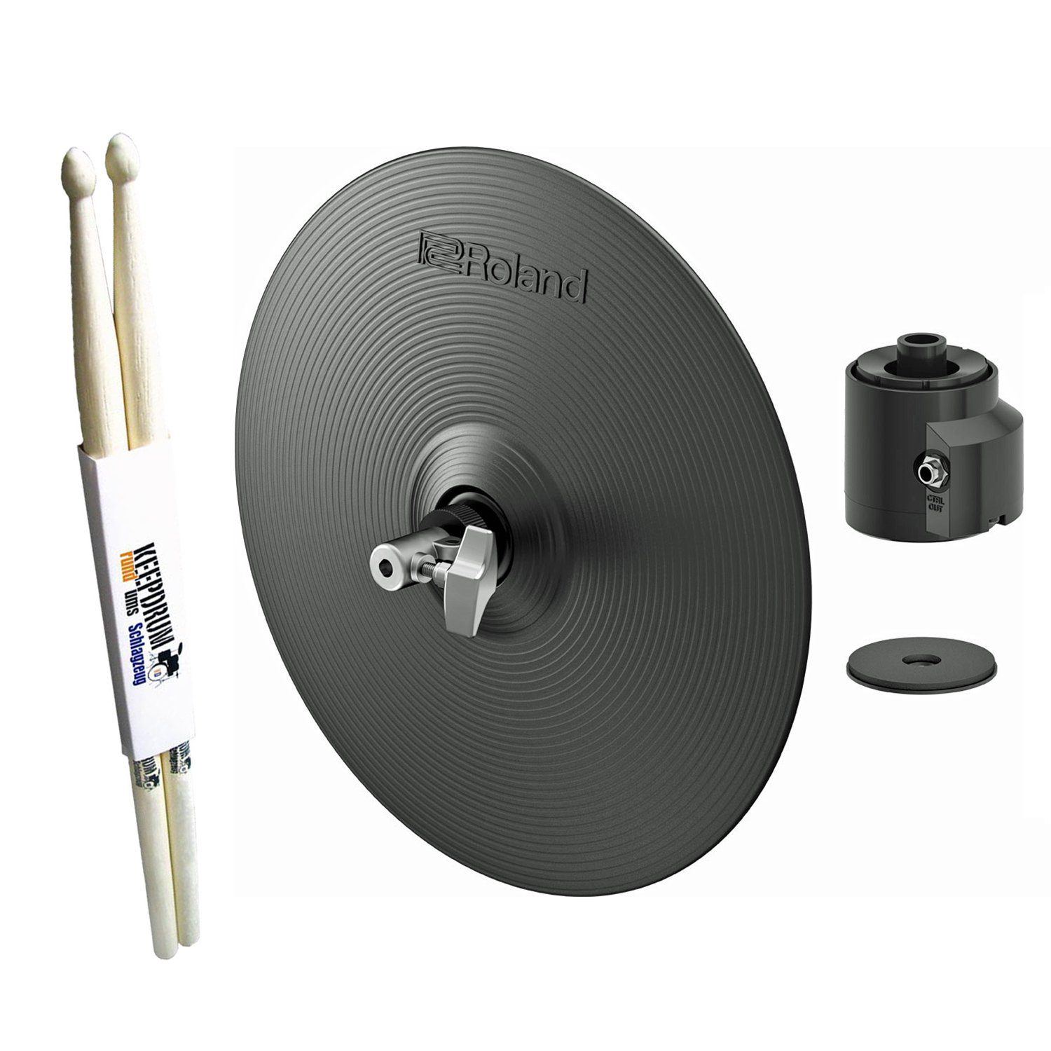 E-Drum Pads Roland VH-10 HiHat Pad für E-Drum 12 Zoll mit Sticks