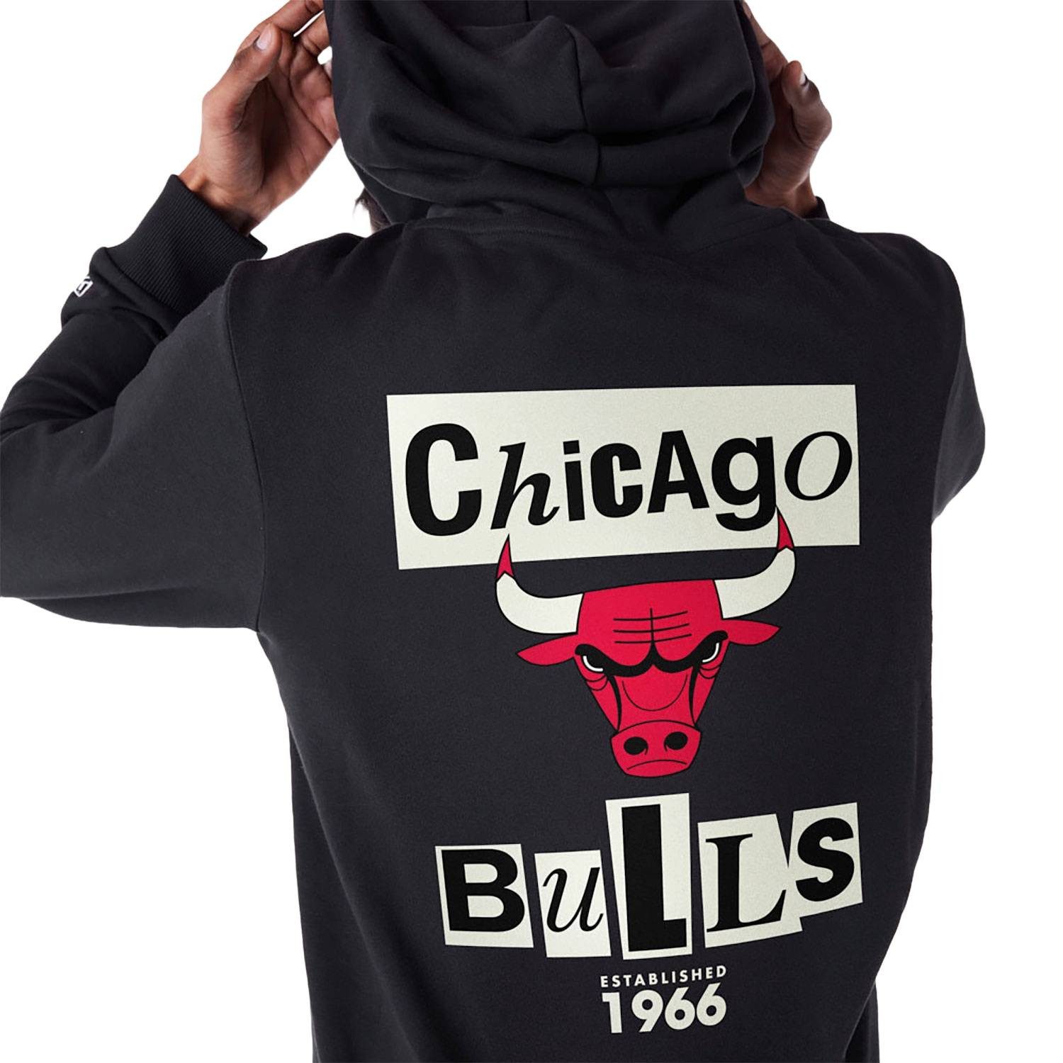 Hoodie Hoodie New Era Graphic Chicago Bulls, G M, F black