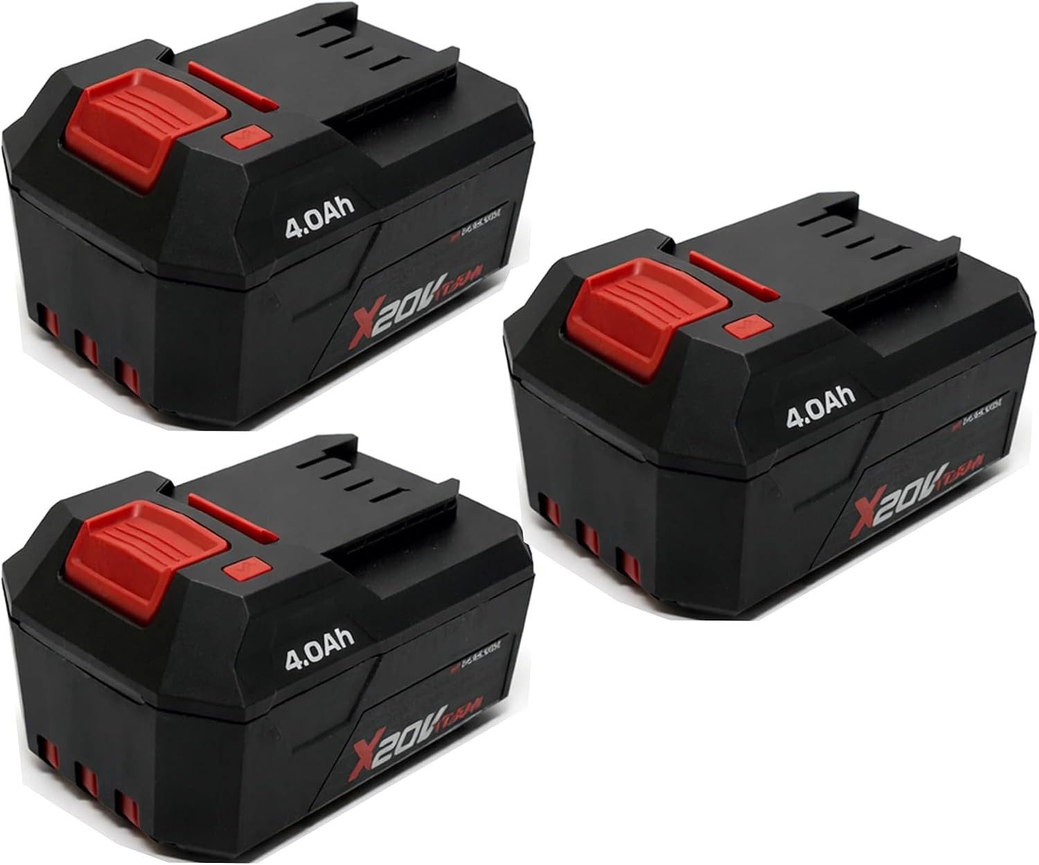 Parkside 3 Stück 20V 4Ah Akku Lithium Ionen 4 Ah Serie Parkside X20V Akku (20 V)