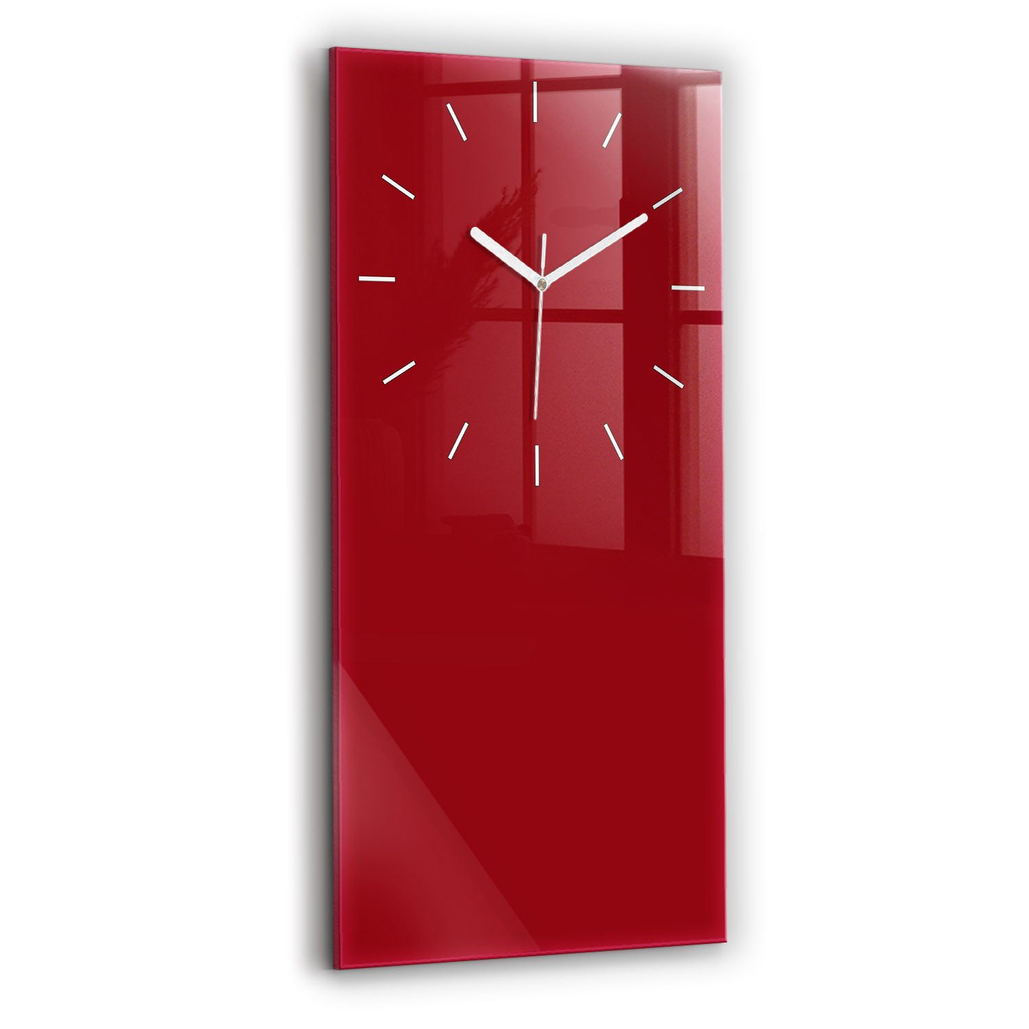 Tulup Wanduhr Wanduhr Glasuhr Rechteckige Wanduhr 30 x 60 cm Uhr aus Gehärtetem Glas