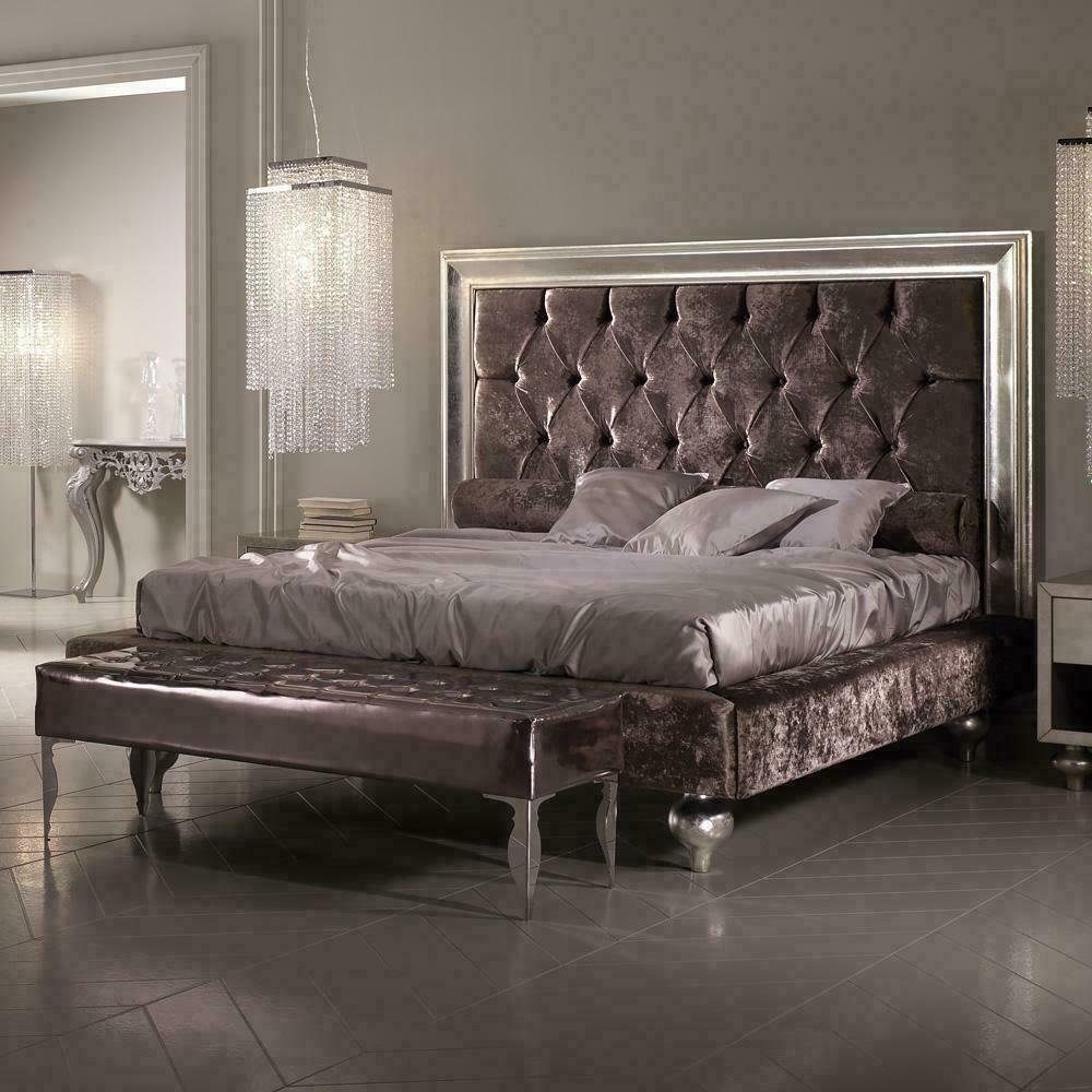 JVmoebel Bett, Luxus Chesterfield Betten Königliches Textil Bett Hotel Doppelbett