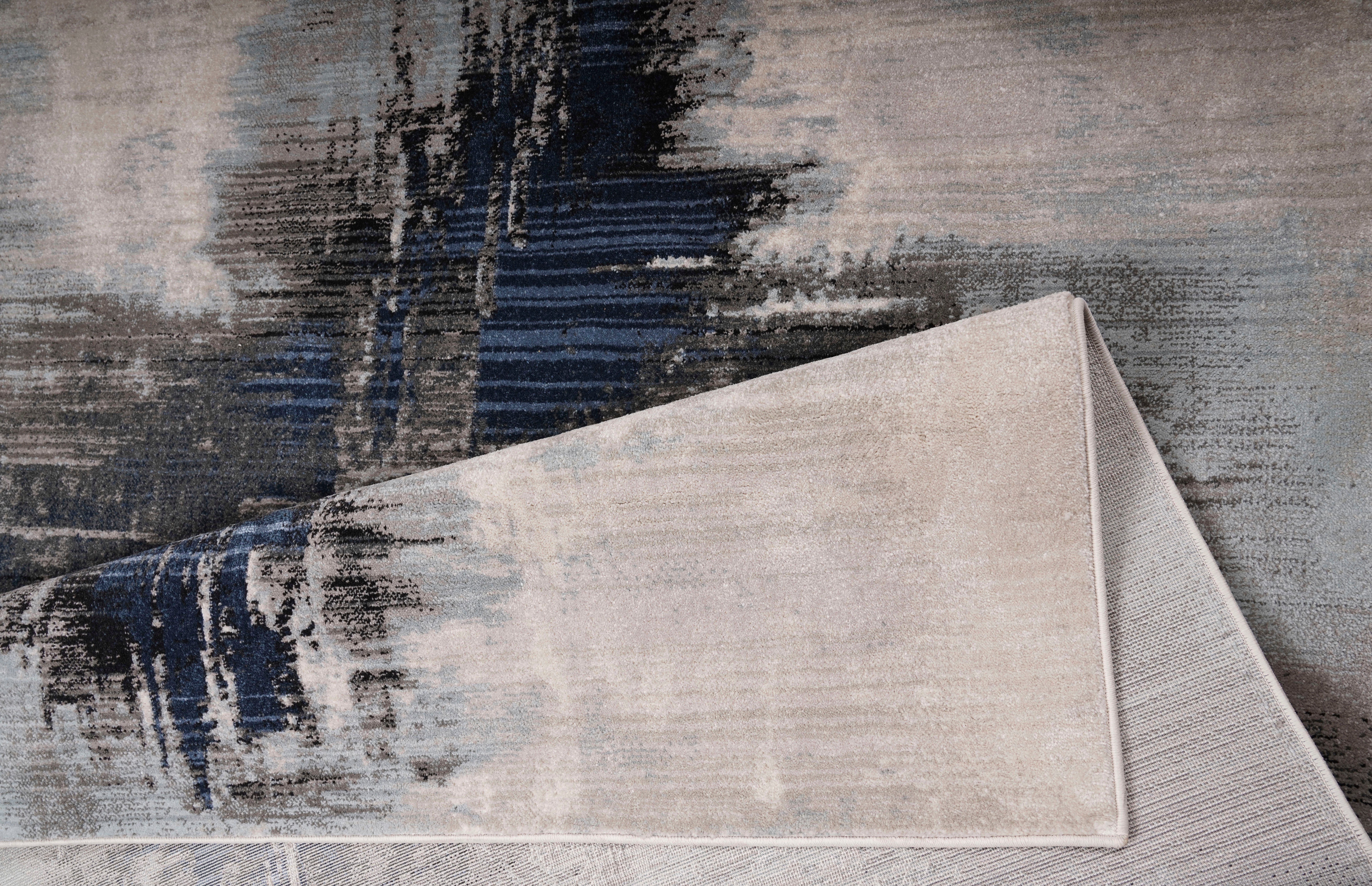 Teppich Joah, Leonique, rechteckig, mm, abstraktes Höhe: weiche pflegeleicht 18 Haptik, Design, grau