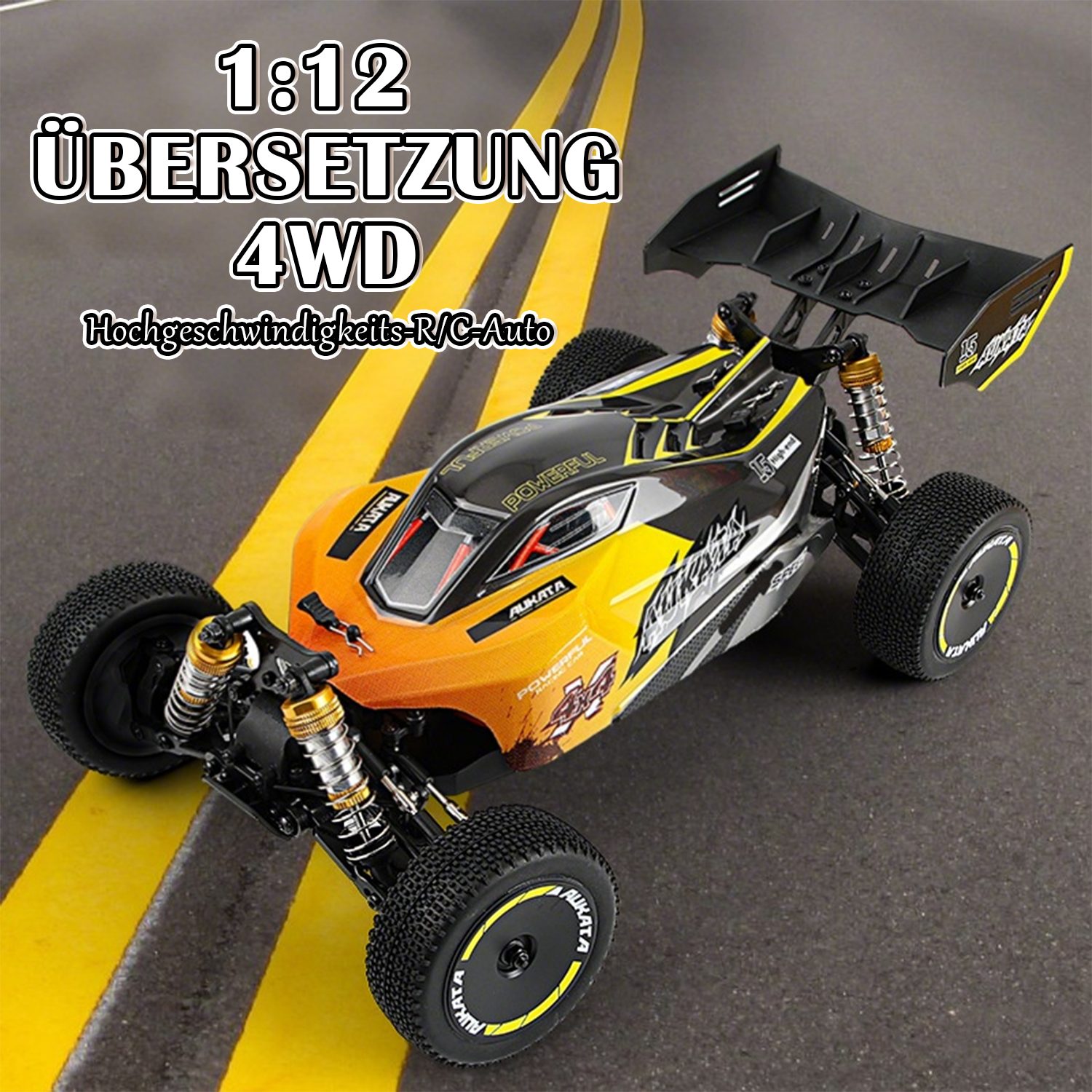 Esun RC-Auto Ferngesteuertes Auto, 1:12 RC Auto Offroad, 50km/h Gebürsteter RC Car (Packung, Komplettset), 1:12 Ferngesteuertes Auto Erwachsene, Rc drift car outdoor spielzeug