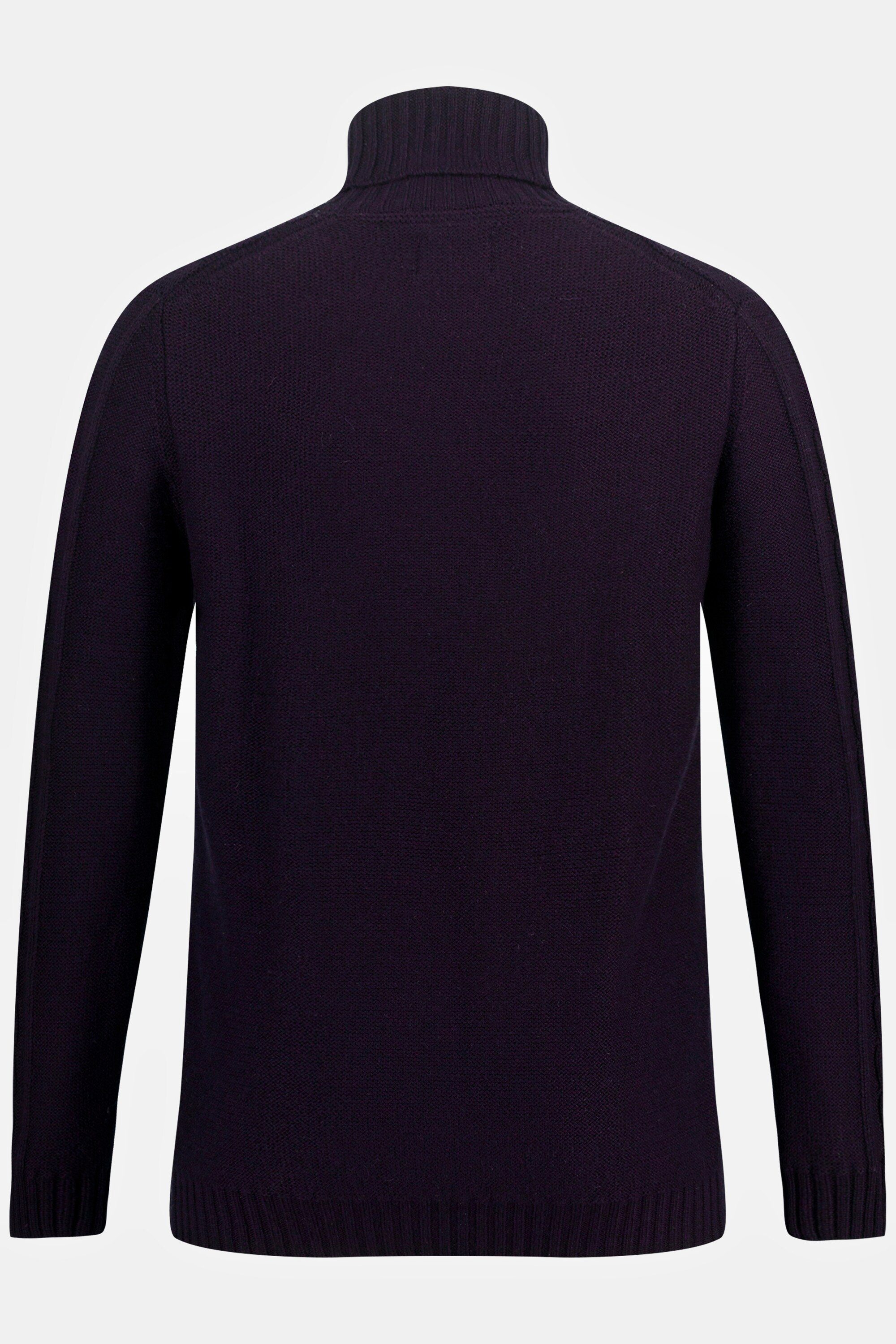 JP1880 Rundhalspullover Rollkragenpullover Wollmix vorne Zopfmuster