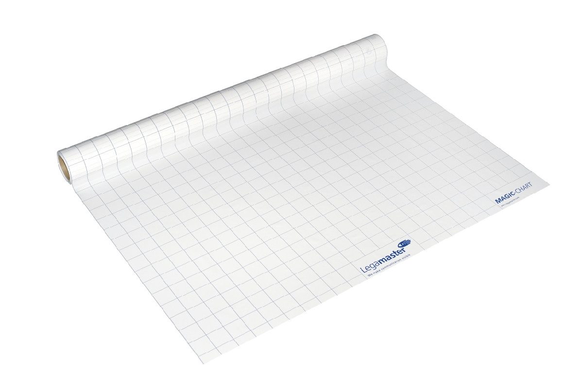 LEGAMASTER Flipchartblock Magic-Chart Flipchart Folie 60x80cm 25 Blatt kariert